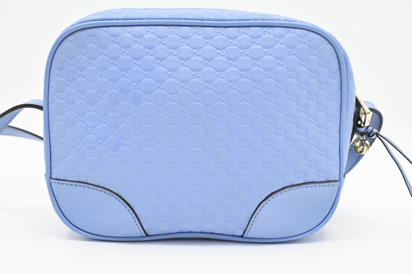 Gucci Crossbody in Baby Blue Micro Guccissima Leather