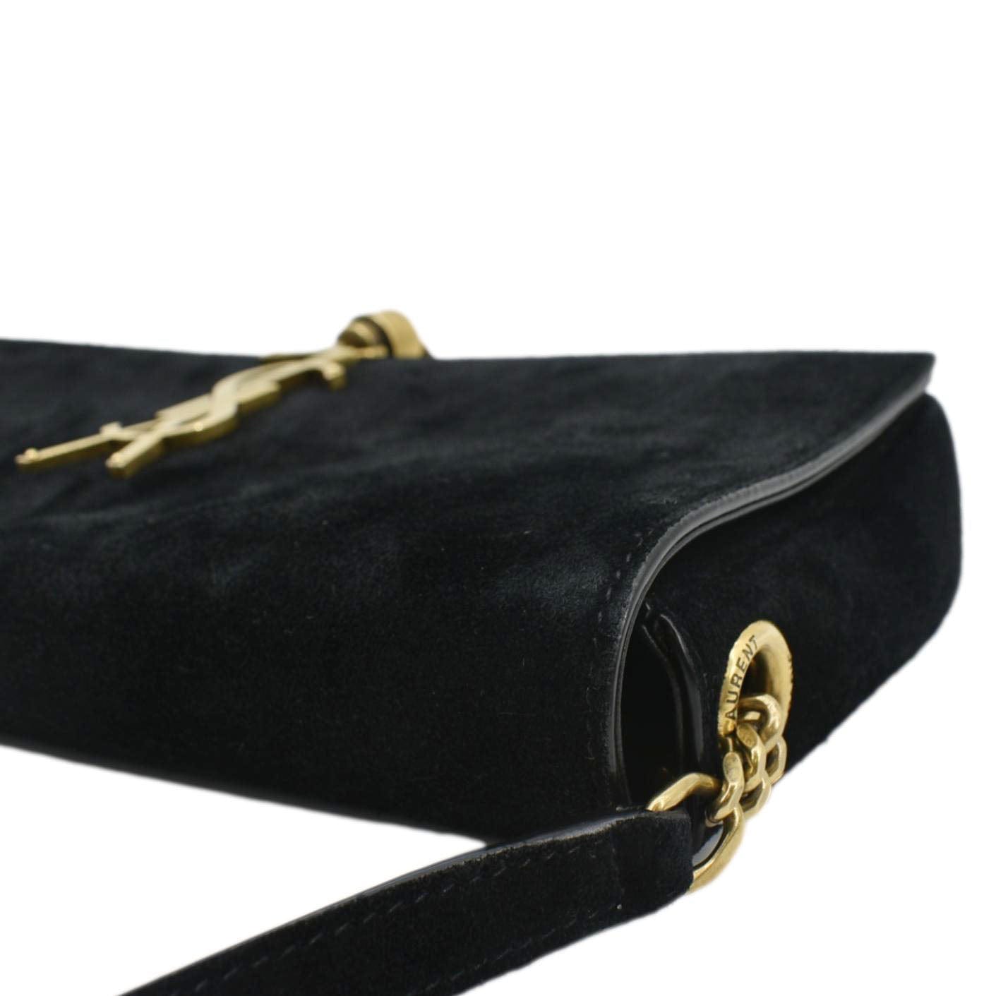 SAINT LAURENT Kate Tassel Suede Crossbody Bag Black