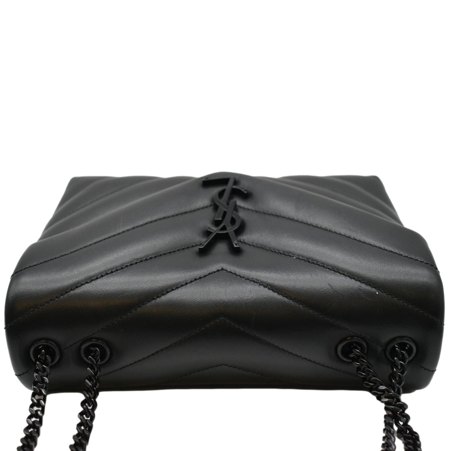 SAINT LAURENT Loulou Small Calfskin Leather Shoulder Bag Black