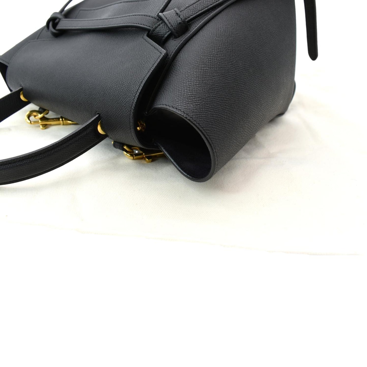 CELINE Mini Belt Grained Calfskin Leather Shoulder Bag Black - Hot Deals