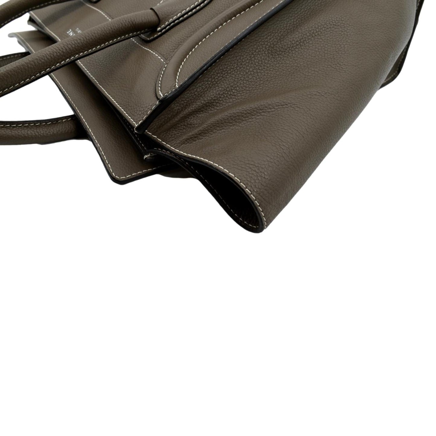 CELINE Souris Mini Luggage Calfskin Leather Tote Bag Dune