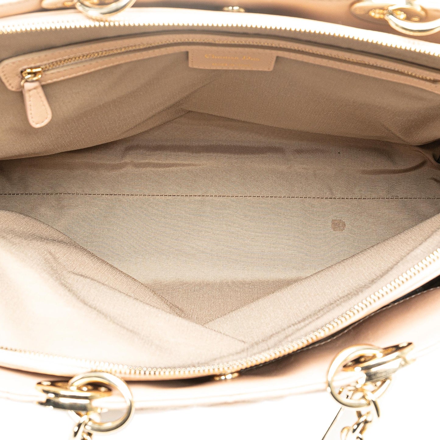 Dior Medium Lambskin Cannage Soft Zipped Shopping Tote