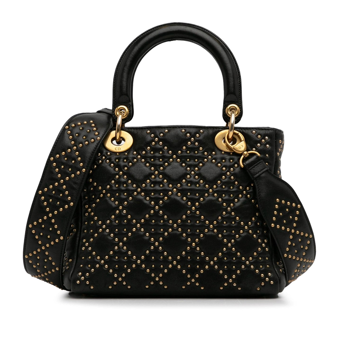 Dior Medium Lambskin Studded Lady Dior (SHG-oqFGf1)