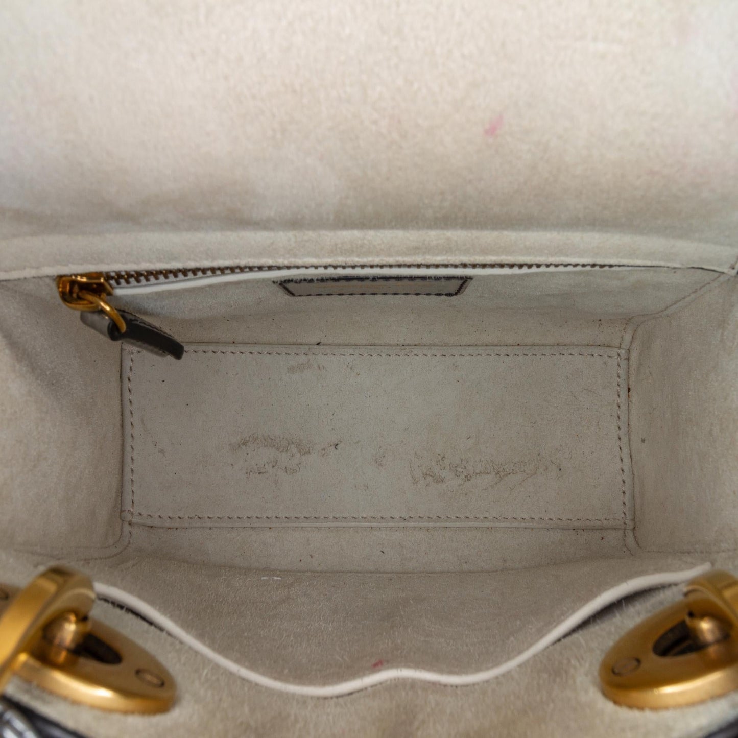 Dior Mini Metallic Glazed Calfskin Lady Dior