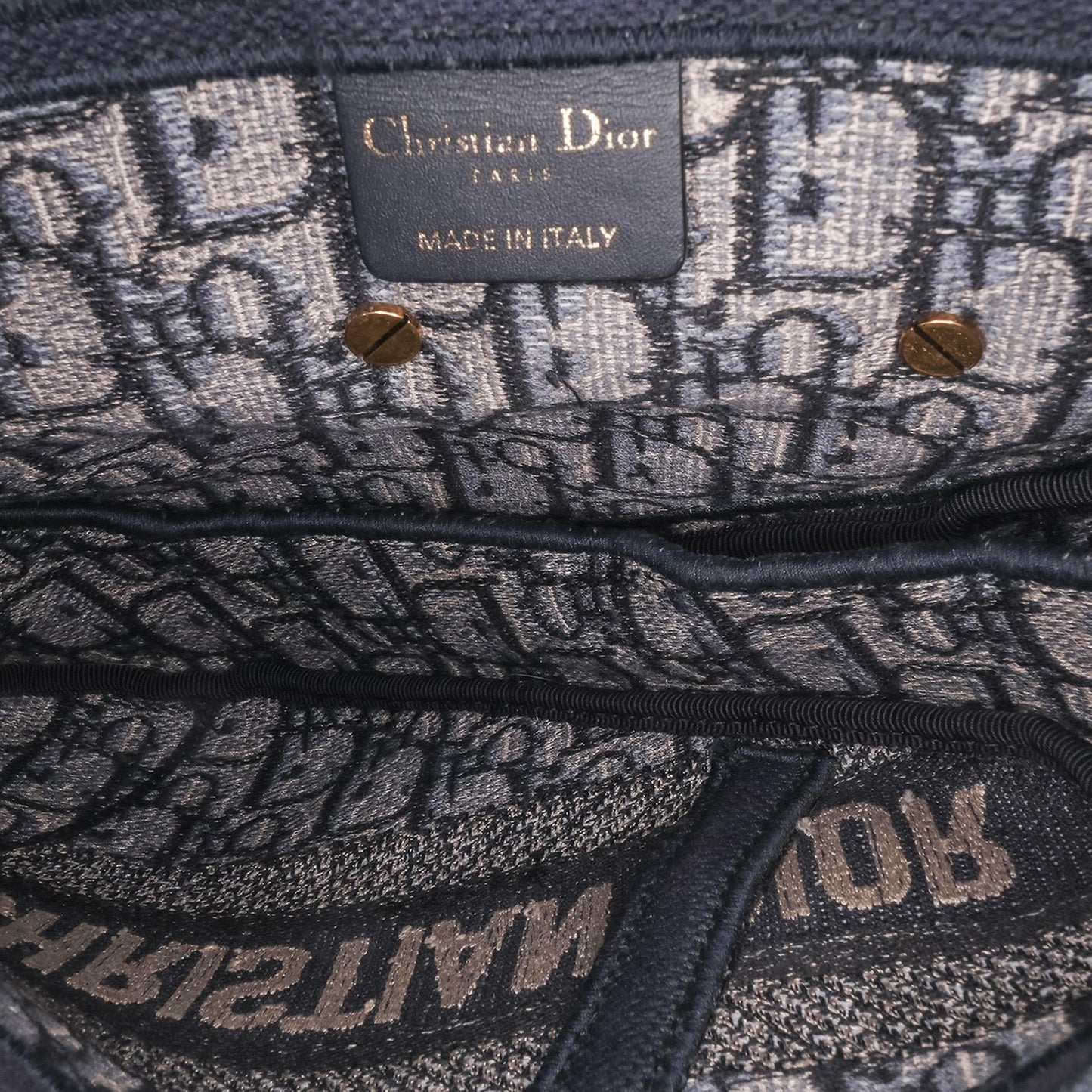 Dior Oblique Embroidered Canvas Saddle Bag