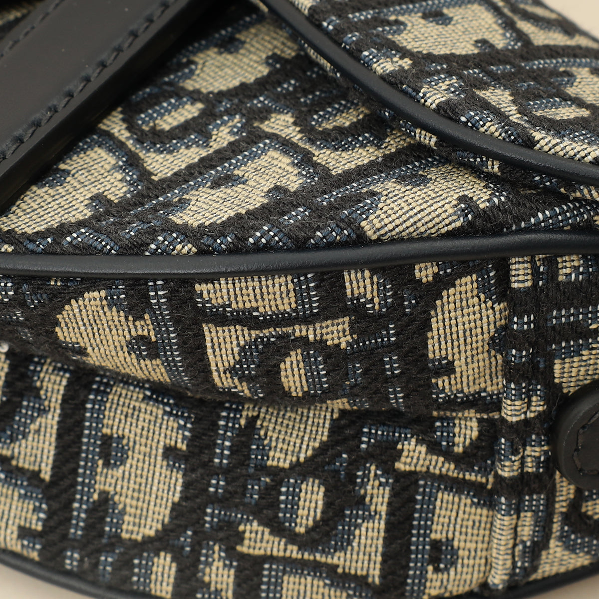 Christian Dior Navy Blue Mini Saddle Bag w/Strap