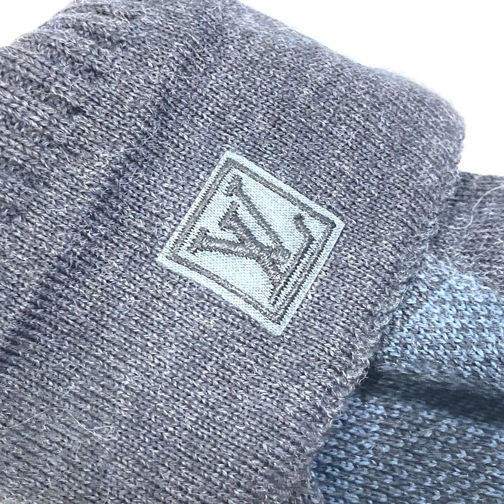 LOUIS VUITTON Glove Wool, Elastane Gray type Damier Grafitte Damier Gon Petit mens