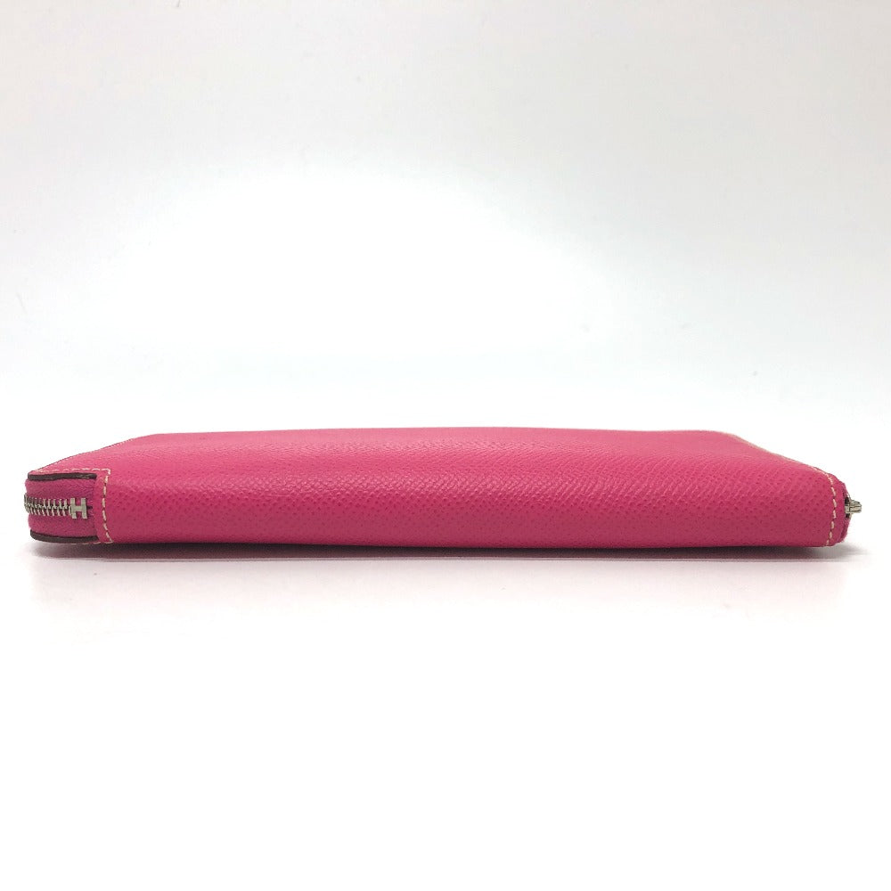 HERMES Long Wallet Purse Epsom pink Azap long silk in Women