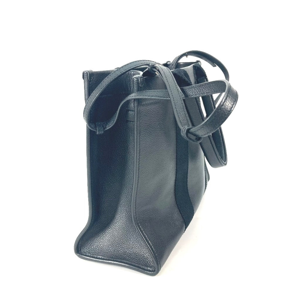 BALENCIAGA Tote Bag 671400 leather black logo hardware unisex(Unisex)
