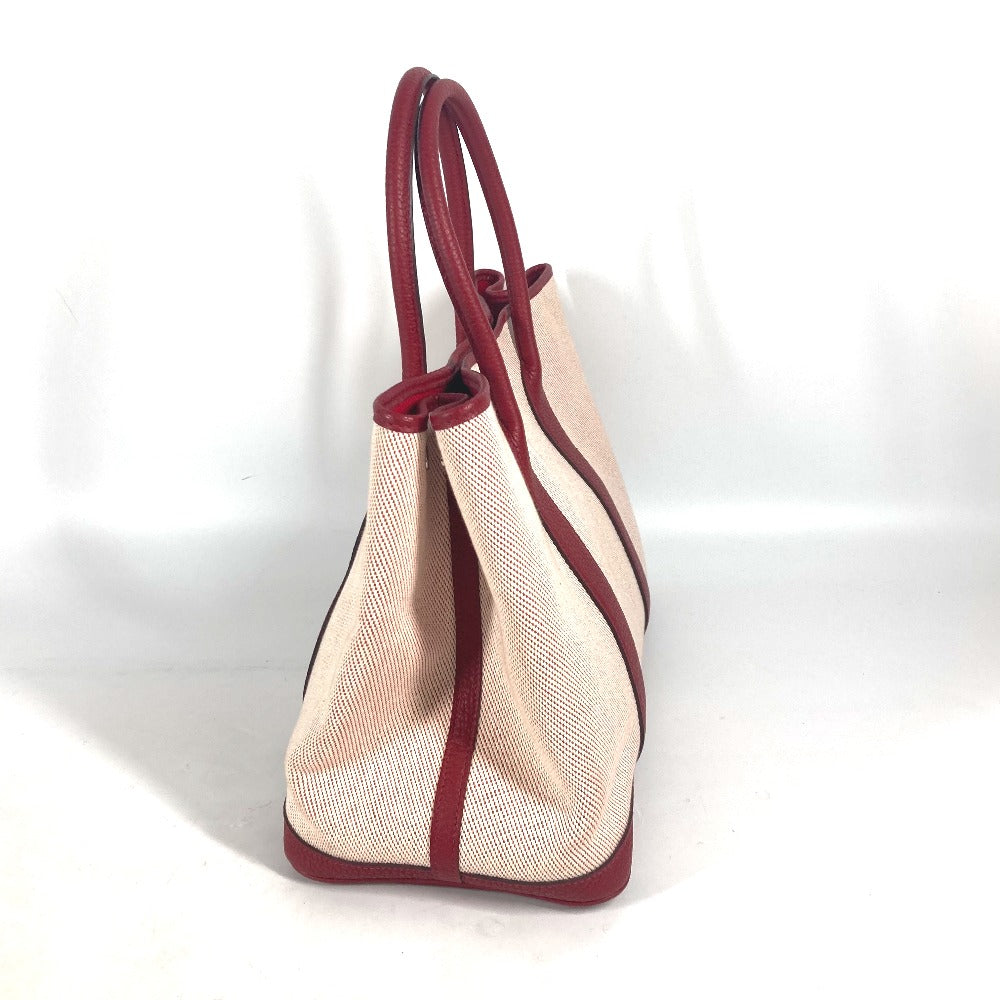 HERMES Tote Bag Toile H, Negonda Red type Shoulder Bag Shoulder Bag Garden party PM