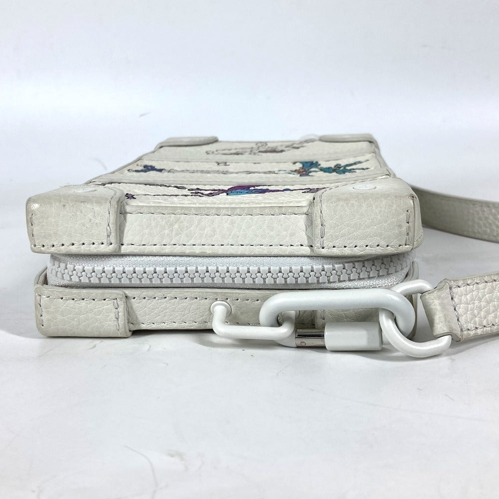 LOUIS VUITTON Shoulder Bag Taurillon Clemence Leather white LV Friends Monogram Soft Trunk