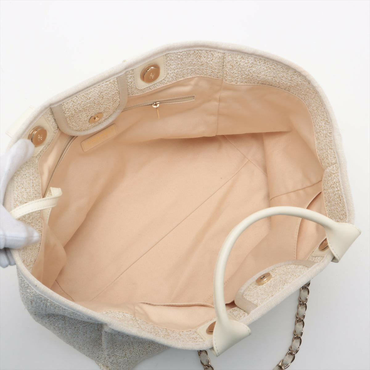 Chanel Canvas Large Deauville Tote Bag