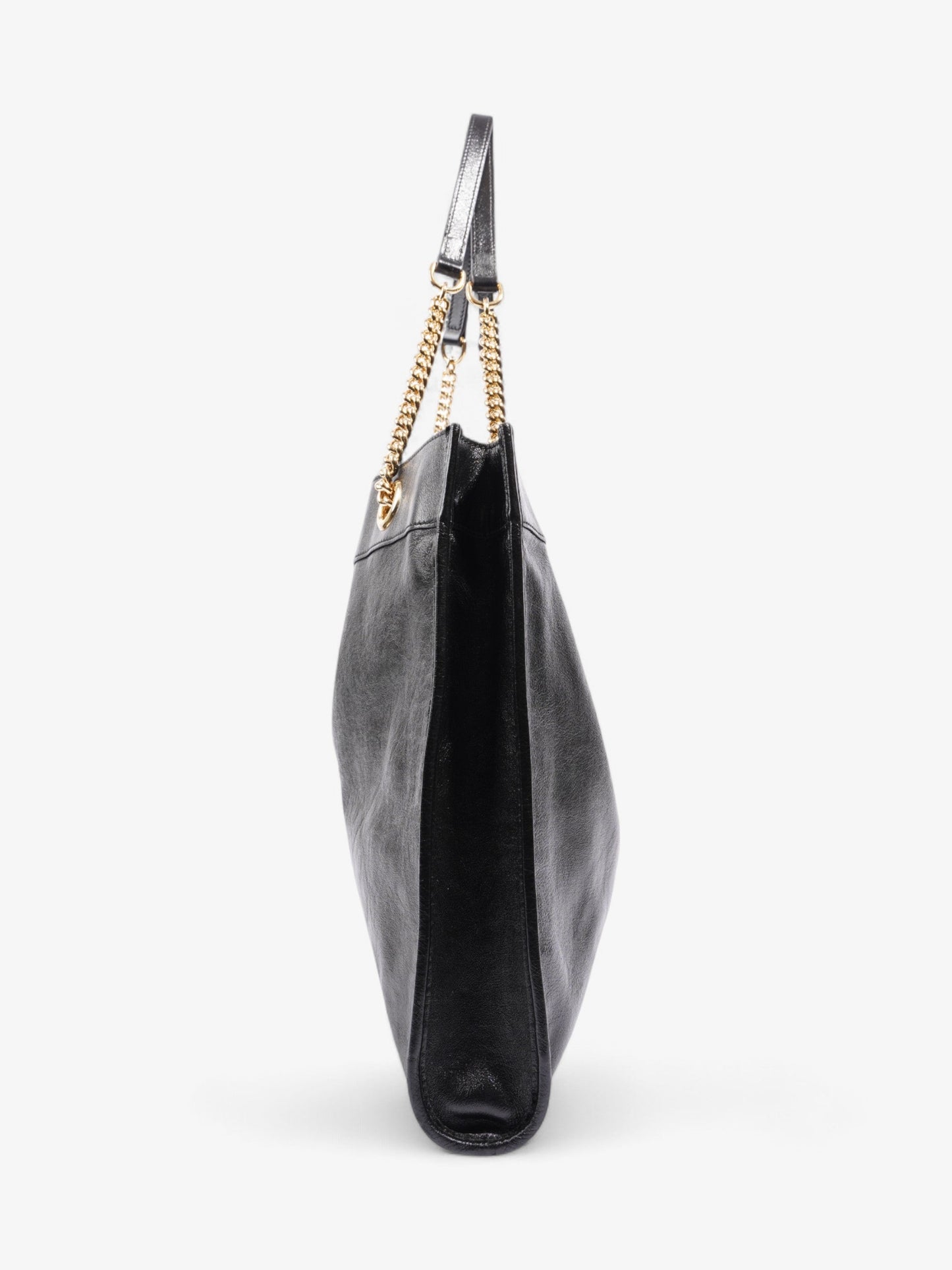 Gucci Rajah Chain Tote Black / Green / Red Leather Large