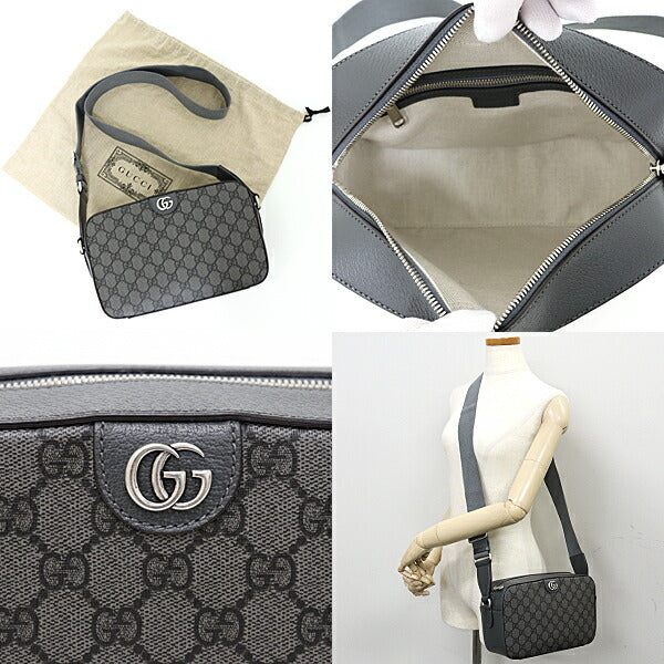 GUCCI Shoulder Bag 767190 GG Supreme Canvas gray Ophidia Medium Shoulder Bag