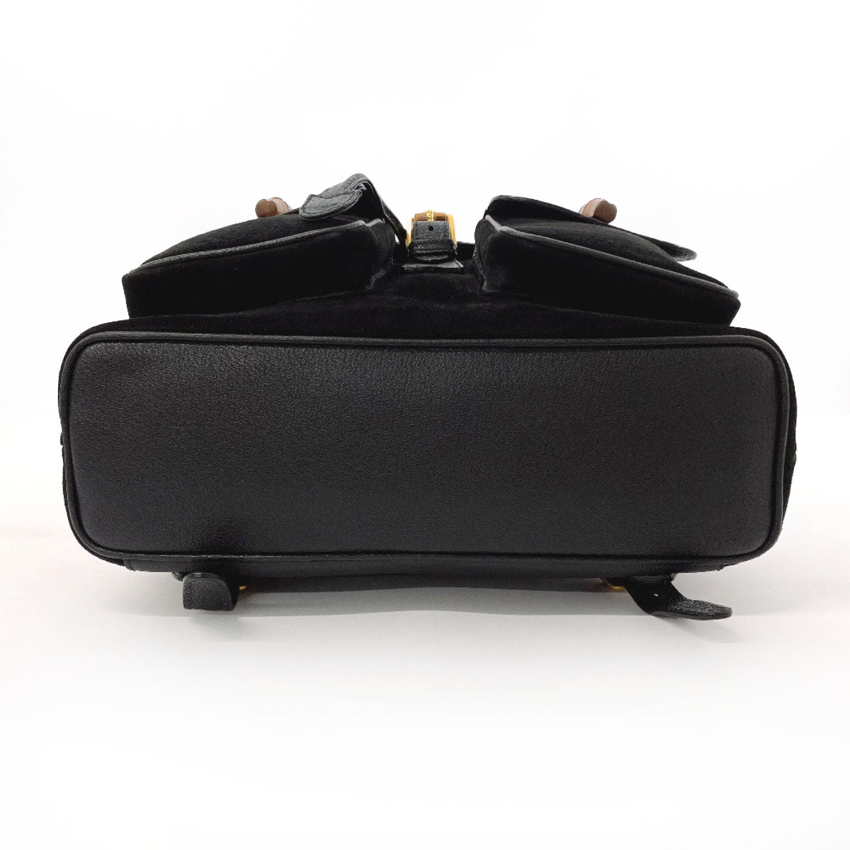 GUCCI Backpack 003?1998 Suede, Leather black Bamboo