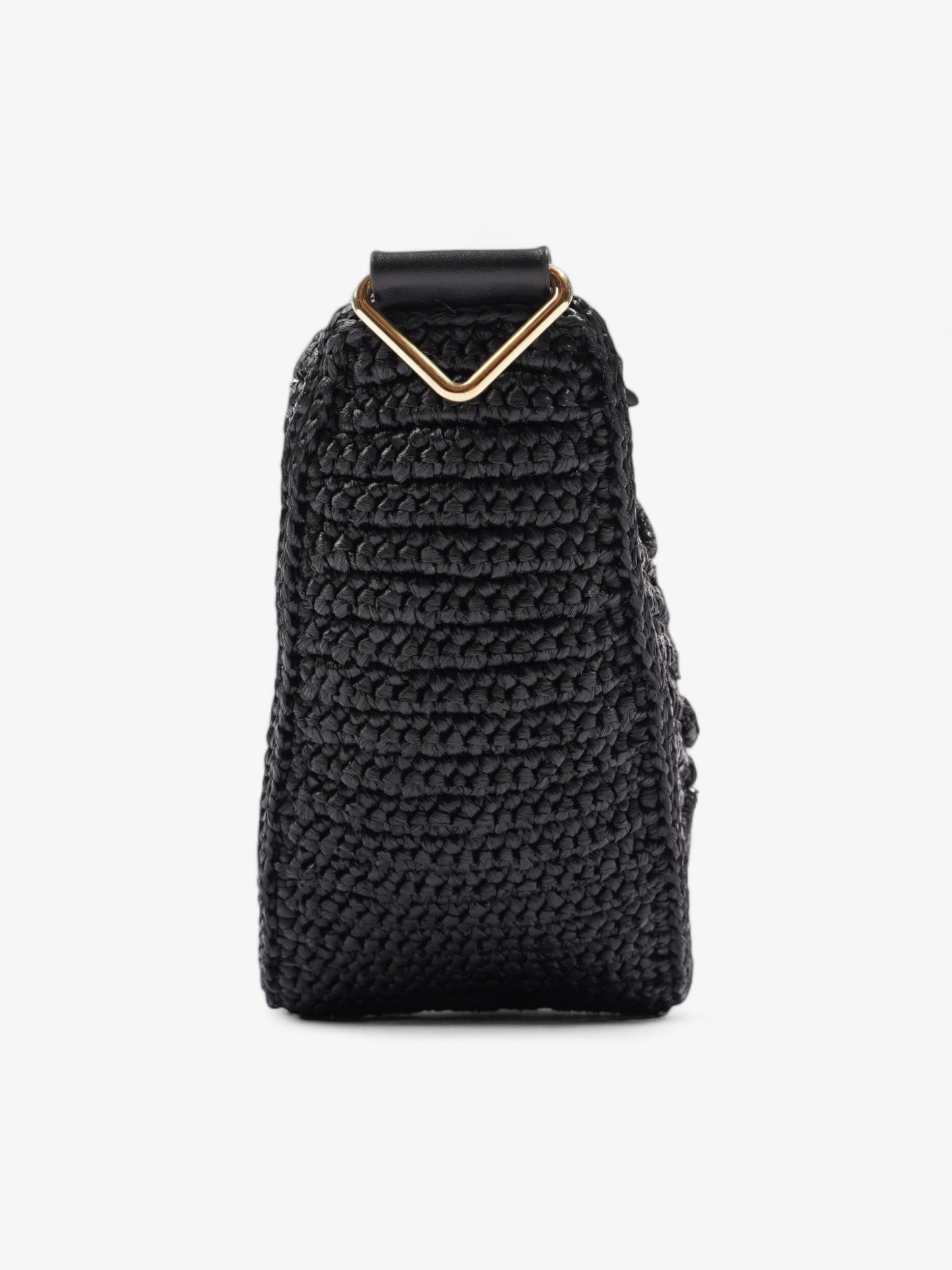 Prada Crochet Black Raffia