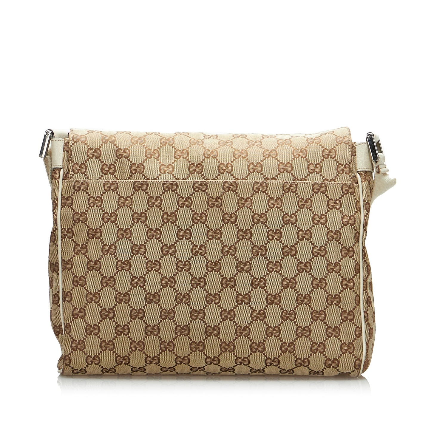 Gucci Brown Leather Canvas Crossbody Style 3