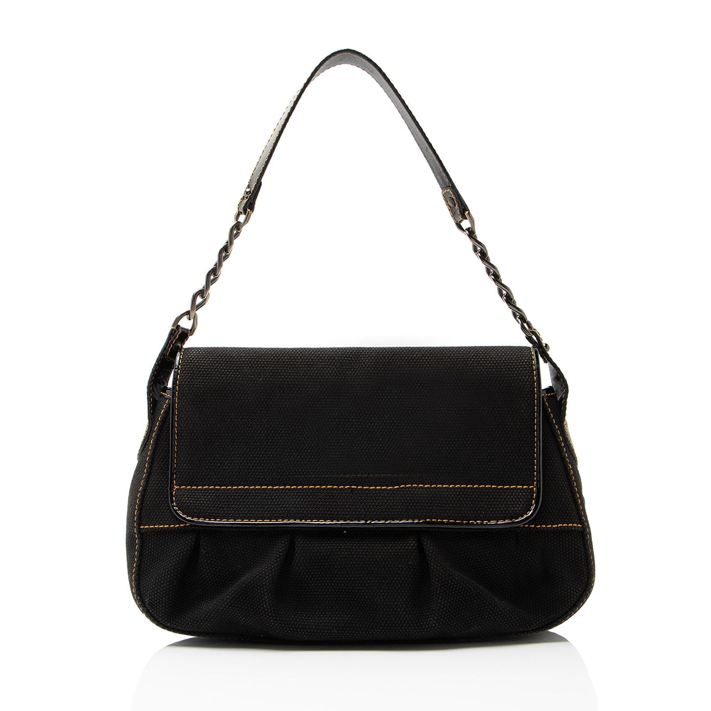 Fendi Shearling FF Baguette Shoulder Bag