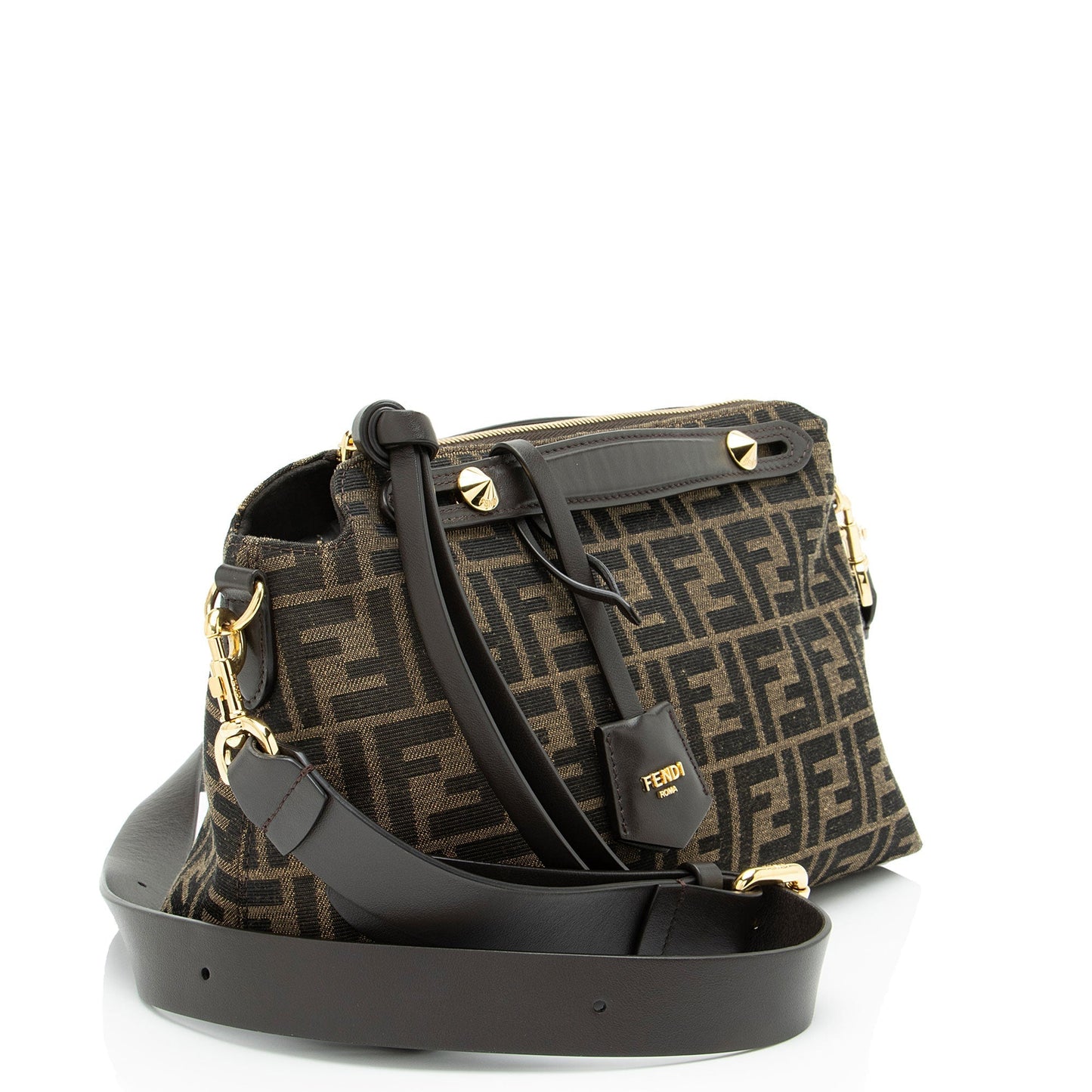 Fendi Zucchino Suede Large Flat Pouch