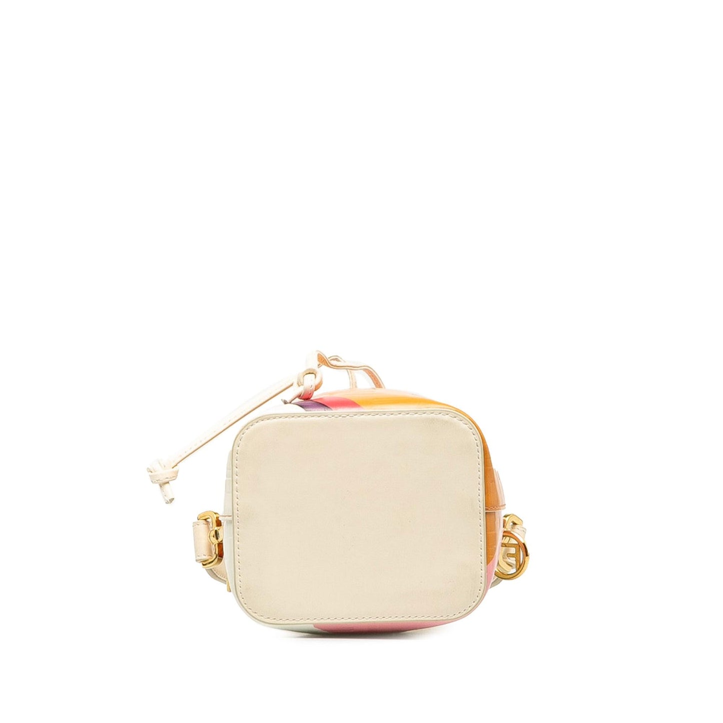 Fendi FF Embossed Striped Mini Mon Tresor Bucket Bag