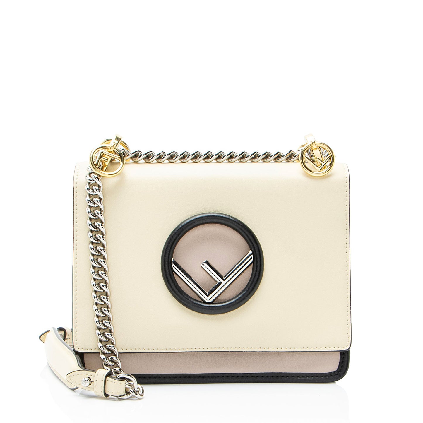 Fendi Leather Kan I F Small Shoulder Bag