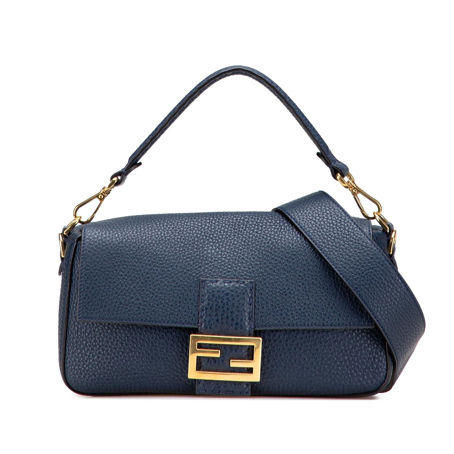 Fendi Leather Selleria Baguette Satchel