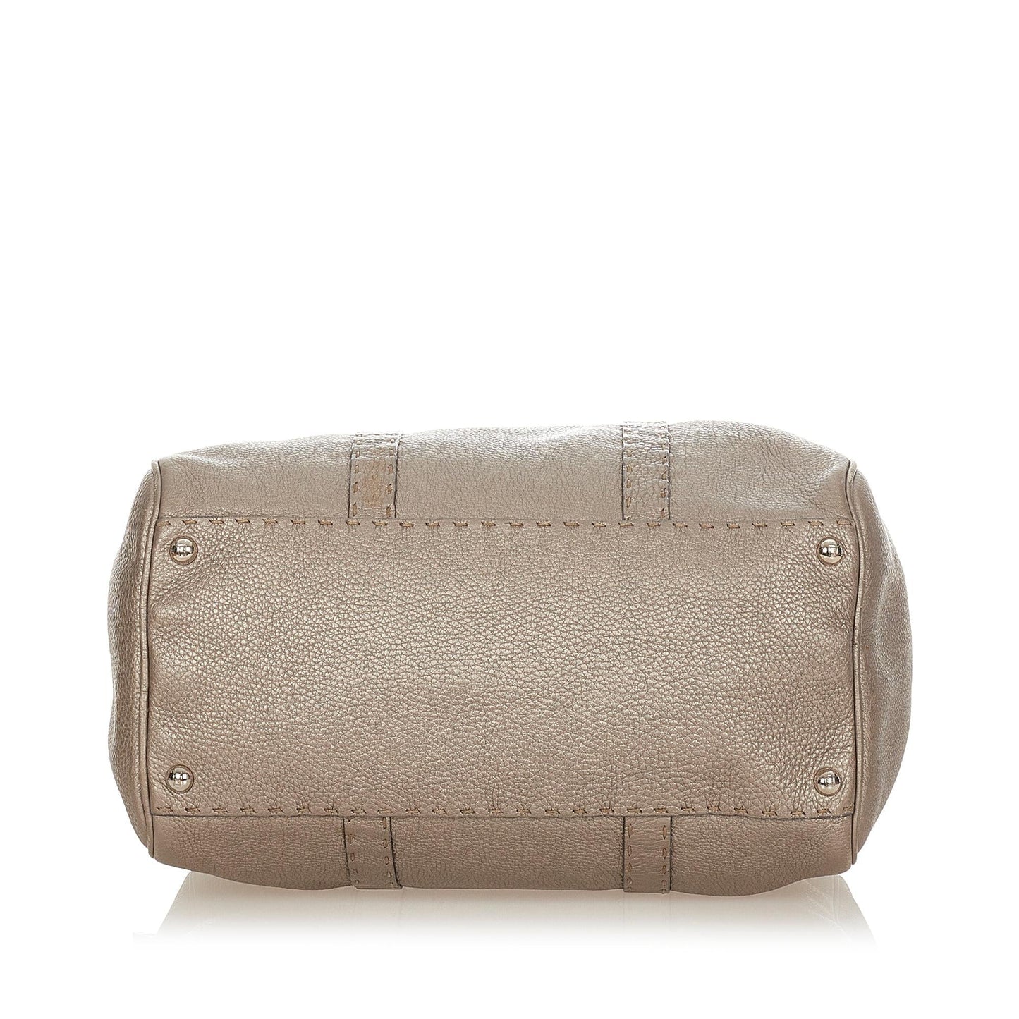 Fendi Linda Leather Boston Bag (25378)