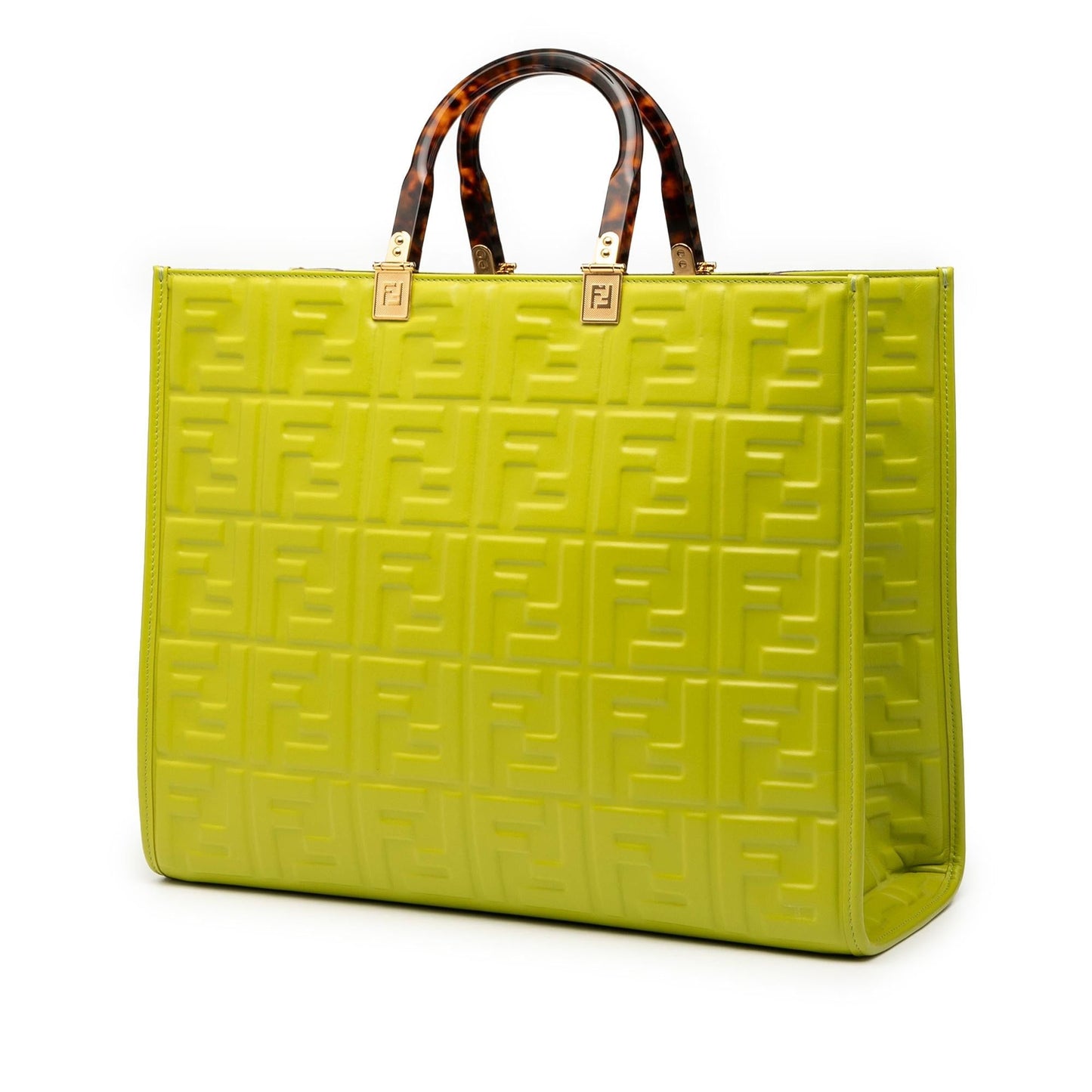 Fendi Zucca Canvas Double Flap Mamma