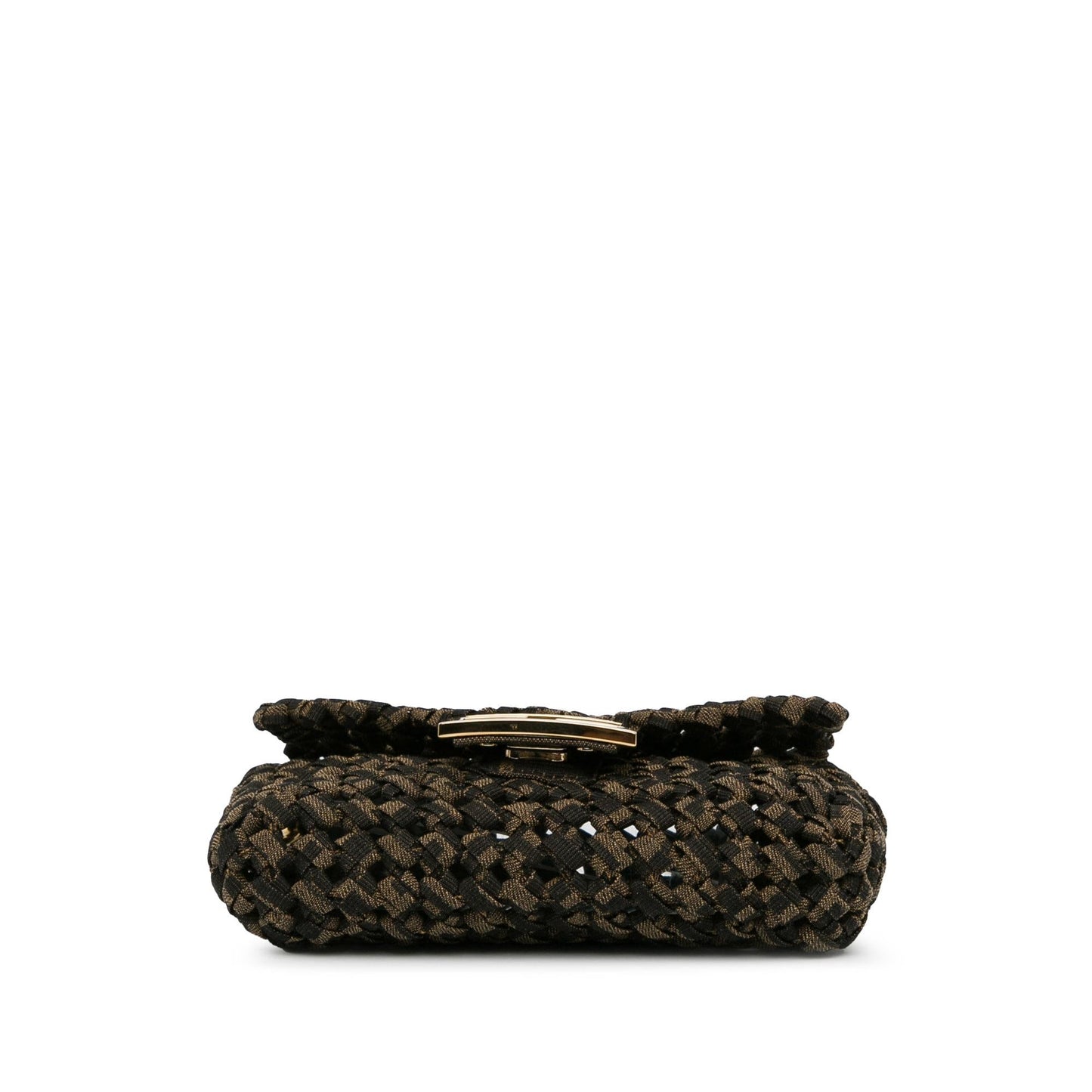 Fendi Mini Interlaced Canvas Zucca Baguette Satchel (W2qFIQ)