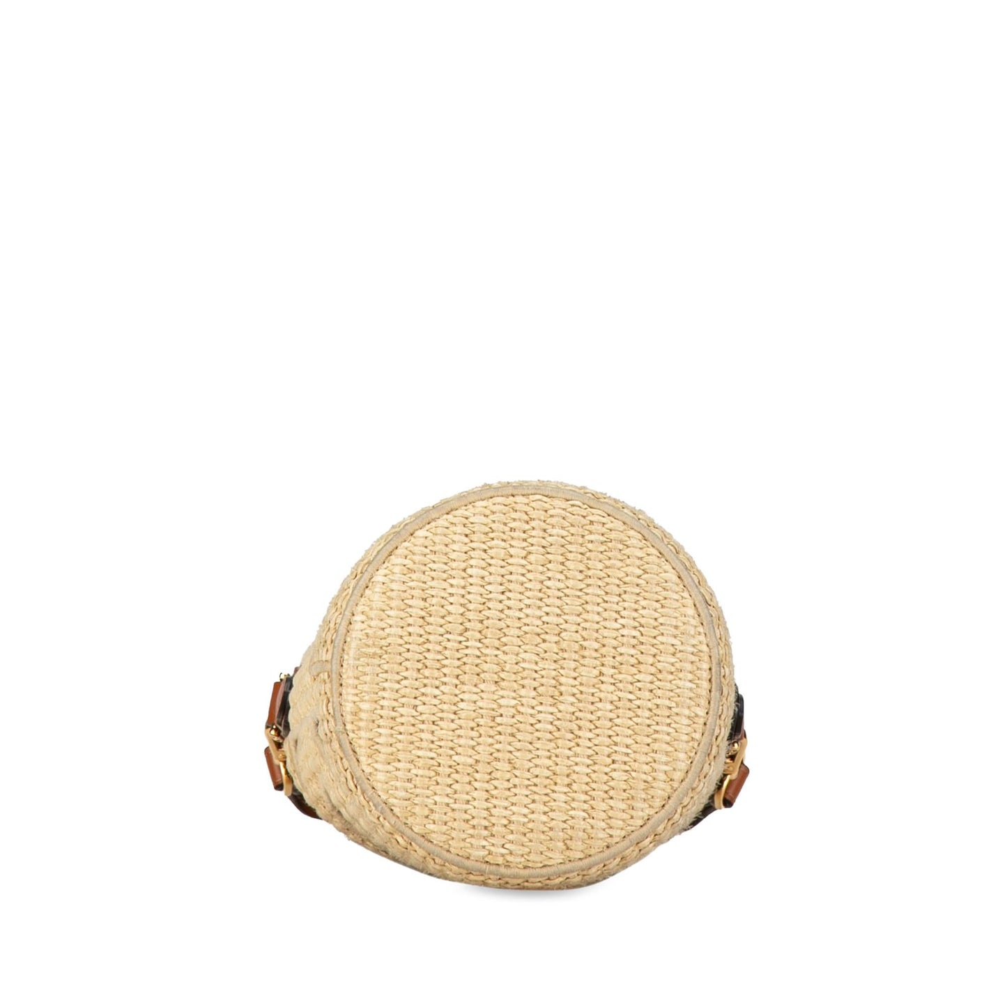 Fendi Mini Straw and Canvas Zucca Step Out Bag (VRfux8)