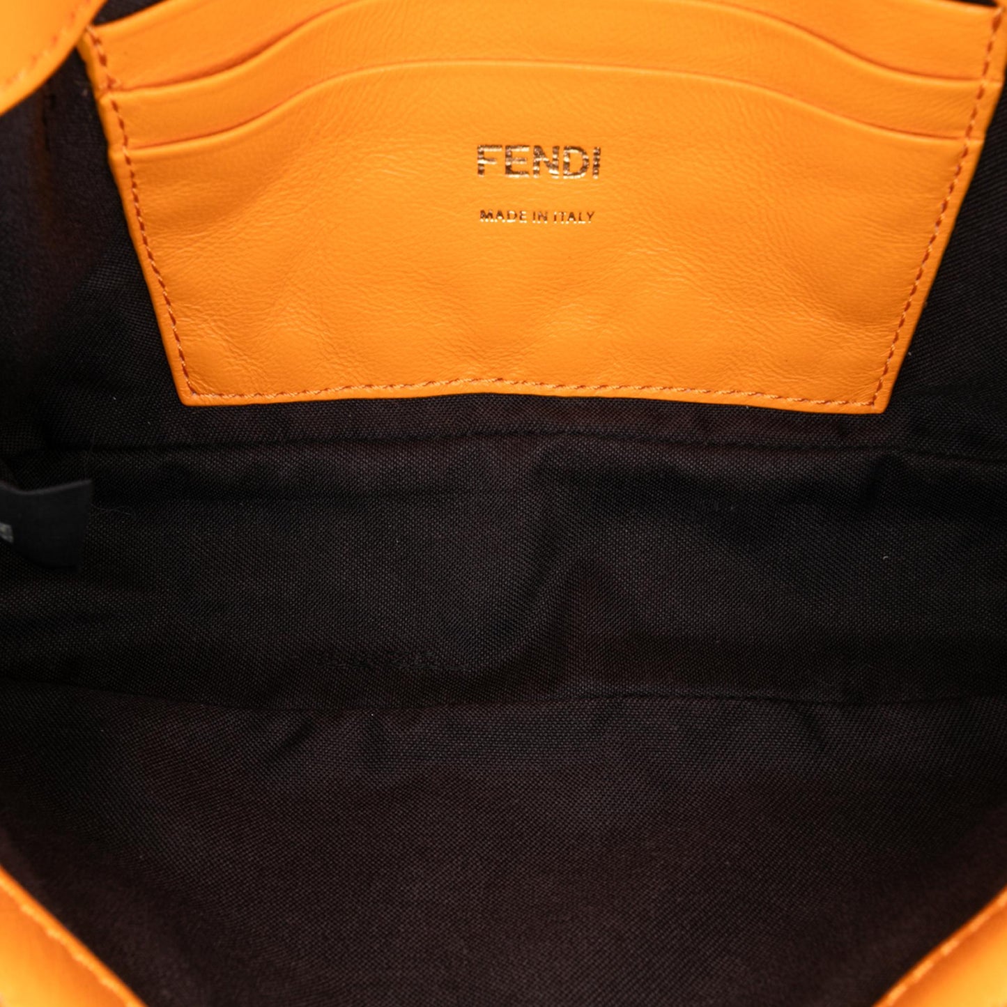Fendi Mini Zucca Embossed Leather Baguette Satchel