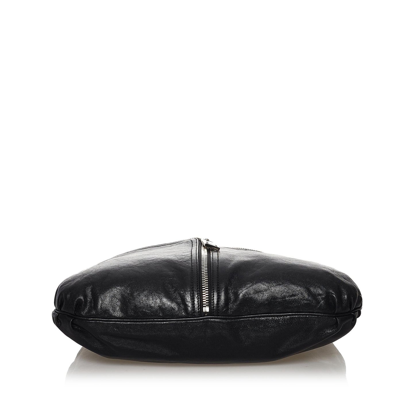 Fendi Unzipped Leather Hobo Bag (32868)