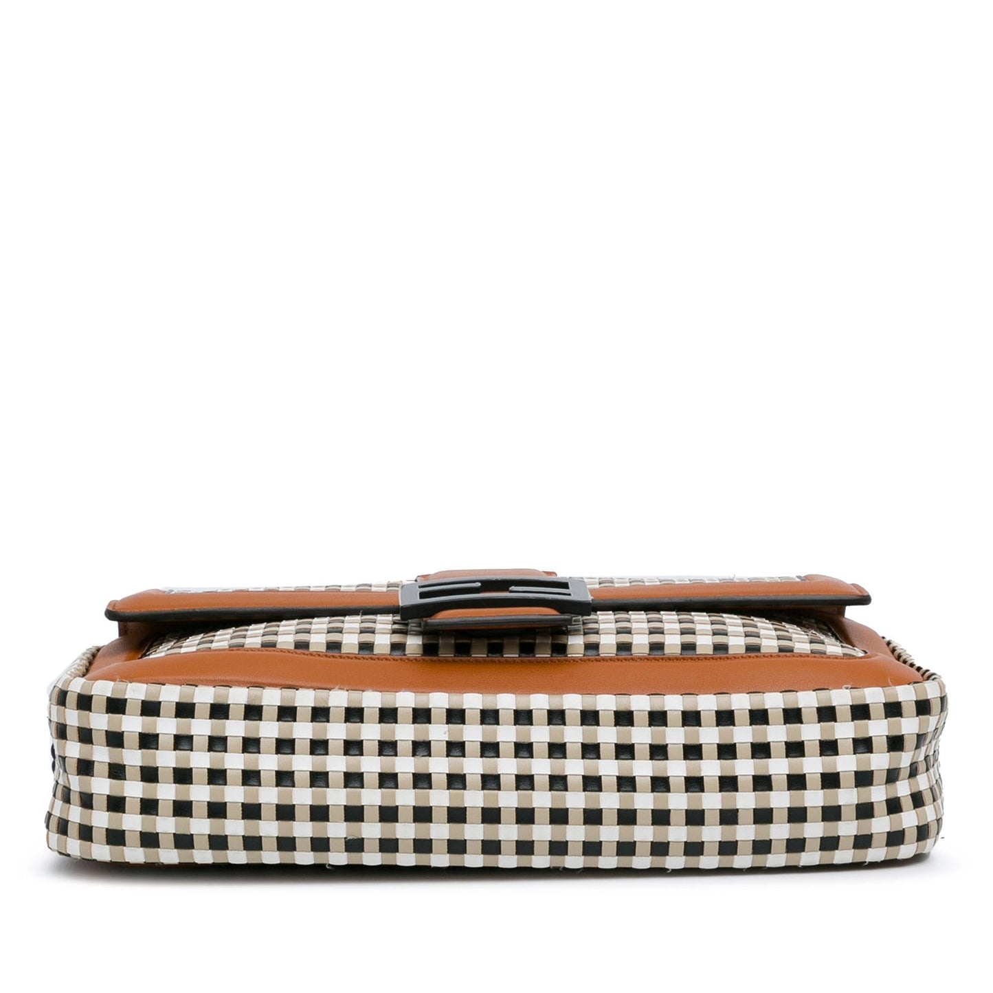 Fendi Woven Leather Chain Baguette Satchel (DfXa2v)