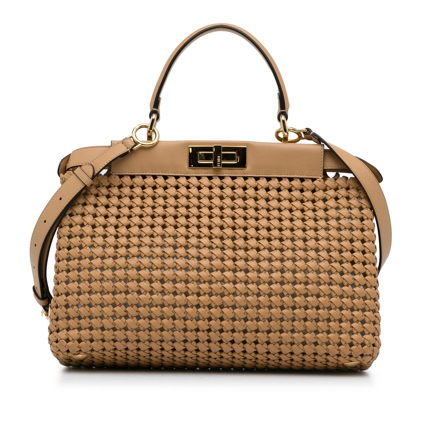 Fendi Woven Peekaboo Satchel (7Fz4ti)