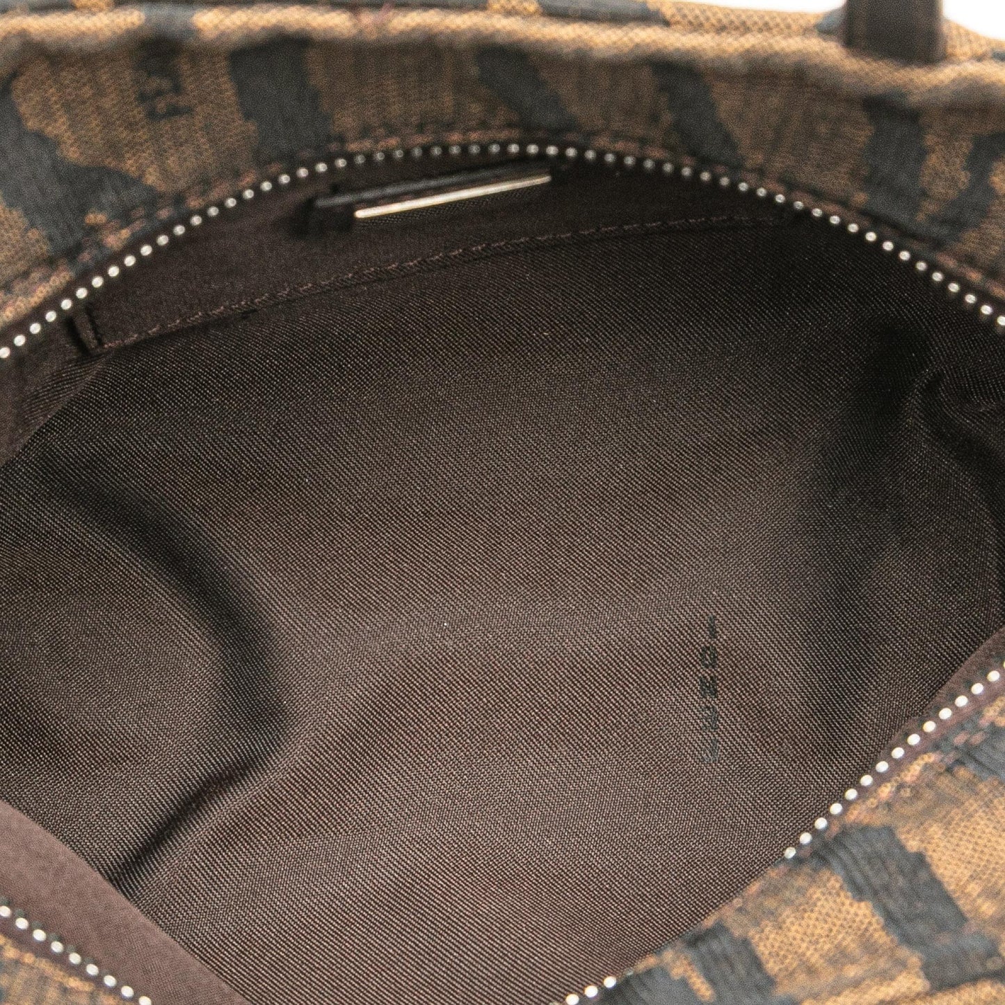 Fendi Zebra Print Canvas Handbag