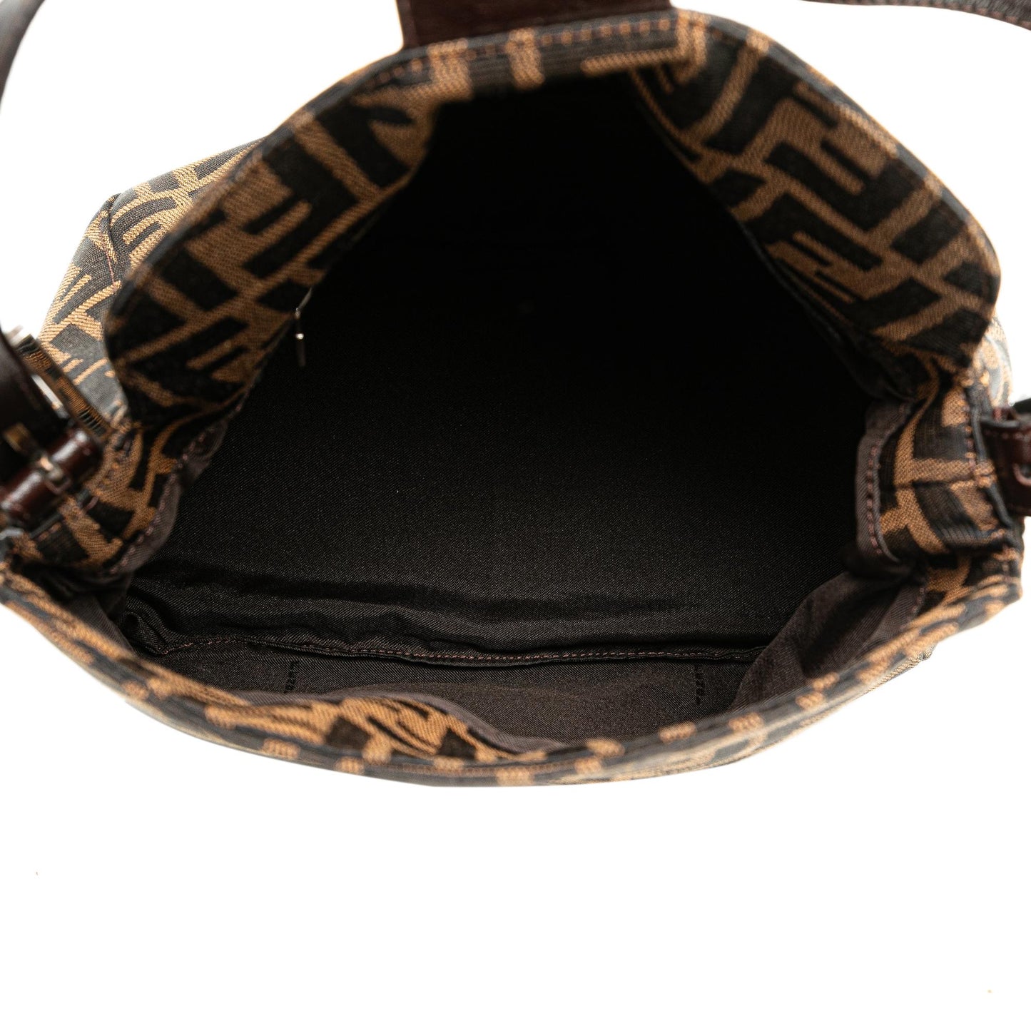 Fendi Zucca Canvas Double Flap Shoulder Bag (5160t3)
