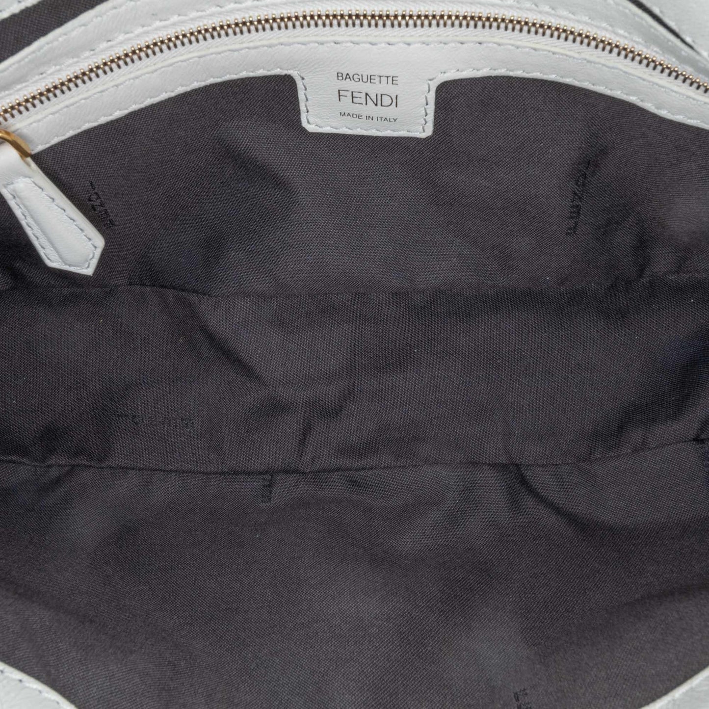 Fendi Zucca Embossed Baguette Satchel