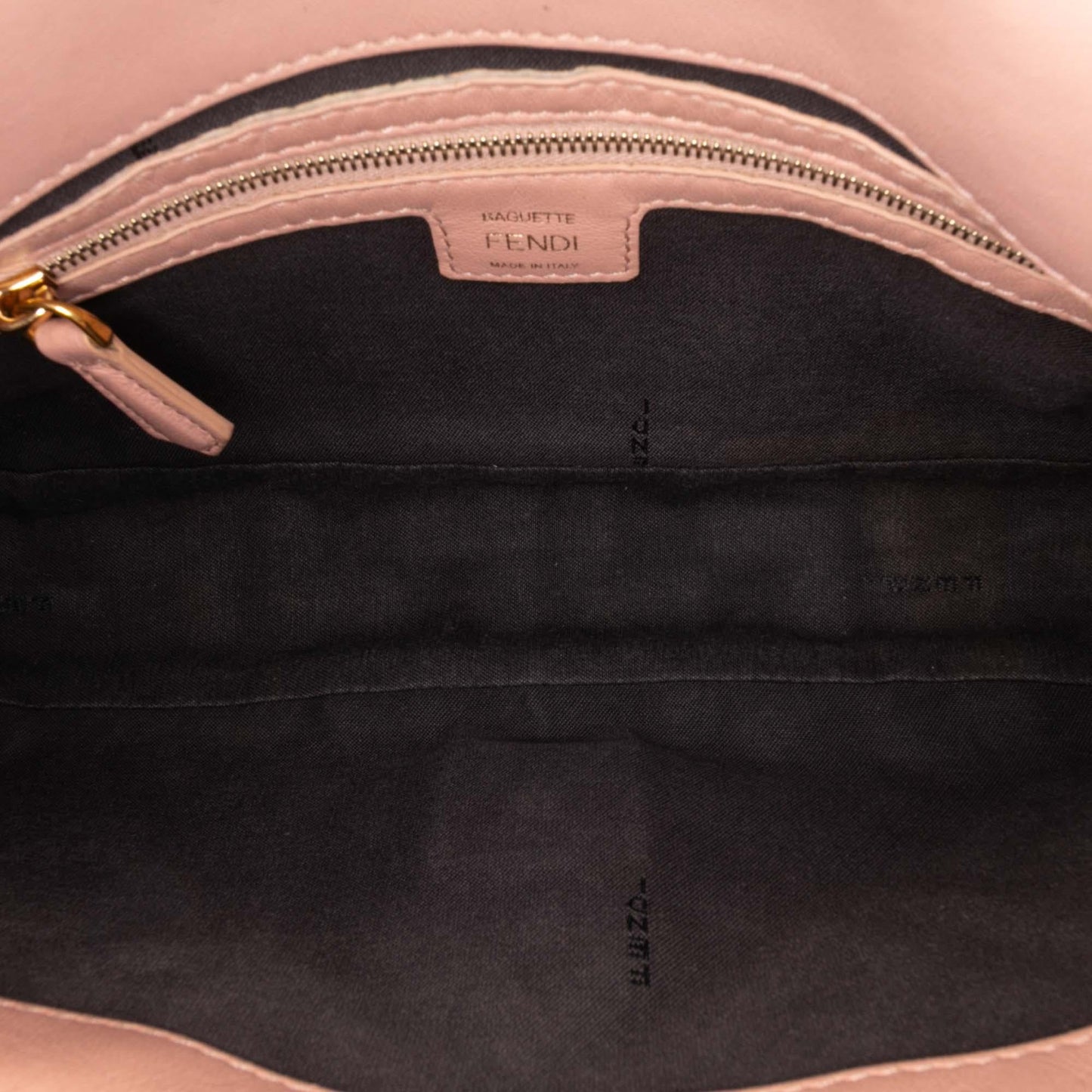 Fendi Zucca Embossed Leather Baguette Satchel
