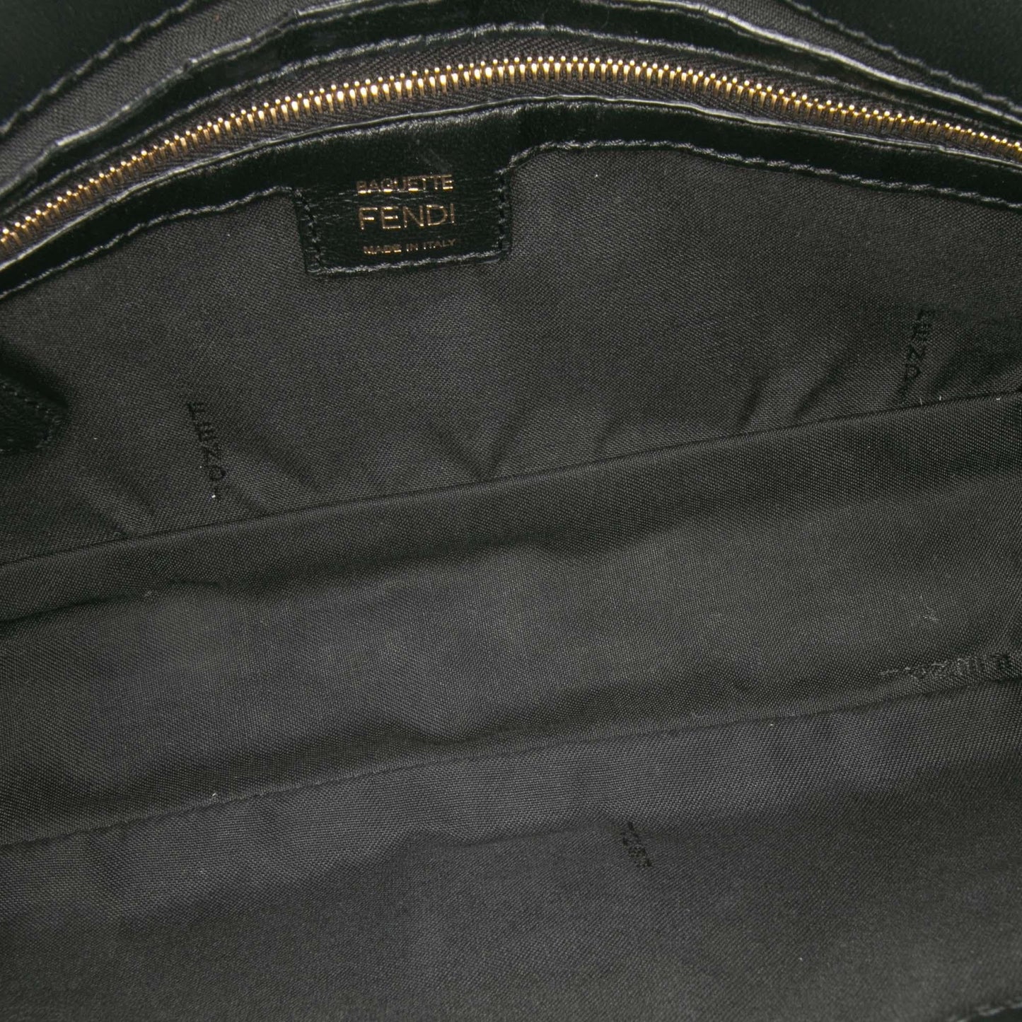 Fendi Zucca Embossed Leather Baguette Satchel