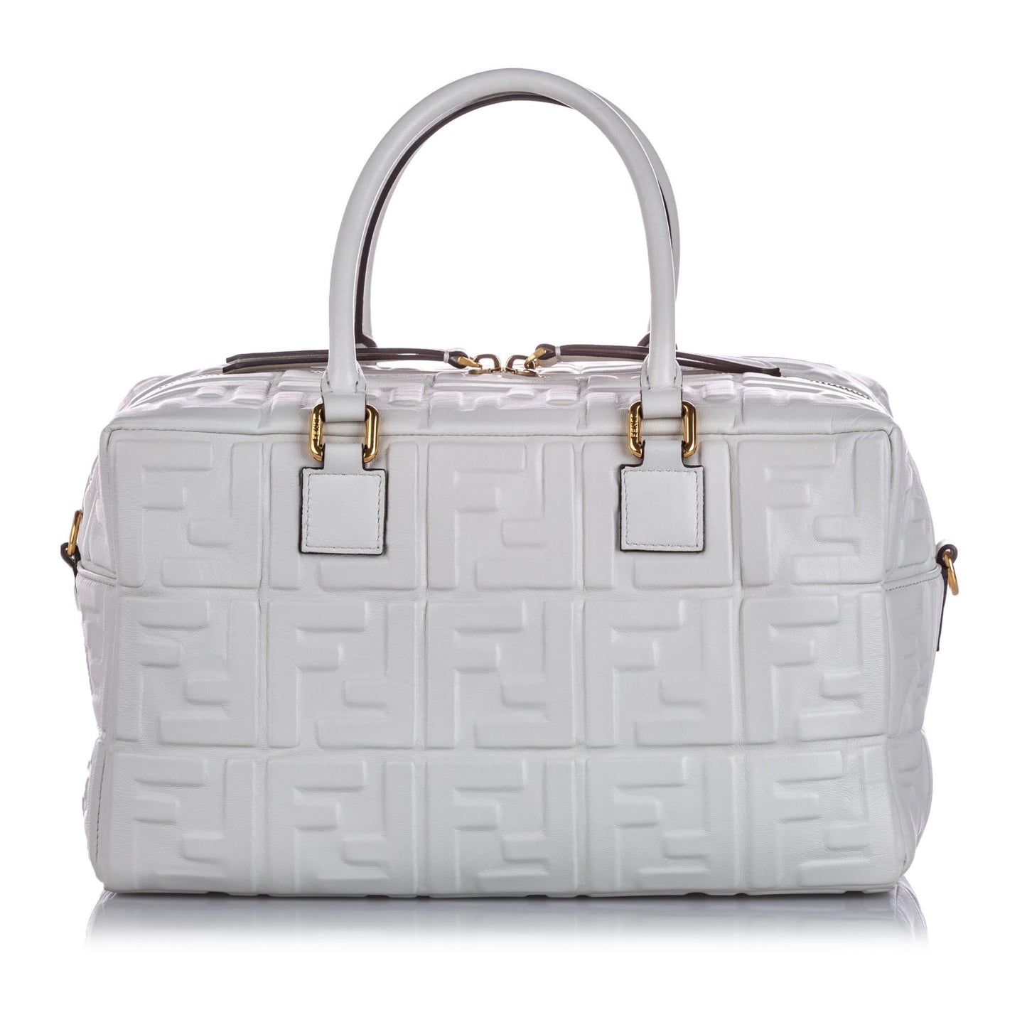 Fendi Zucca Embossed Leather Satchel (15966)