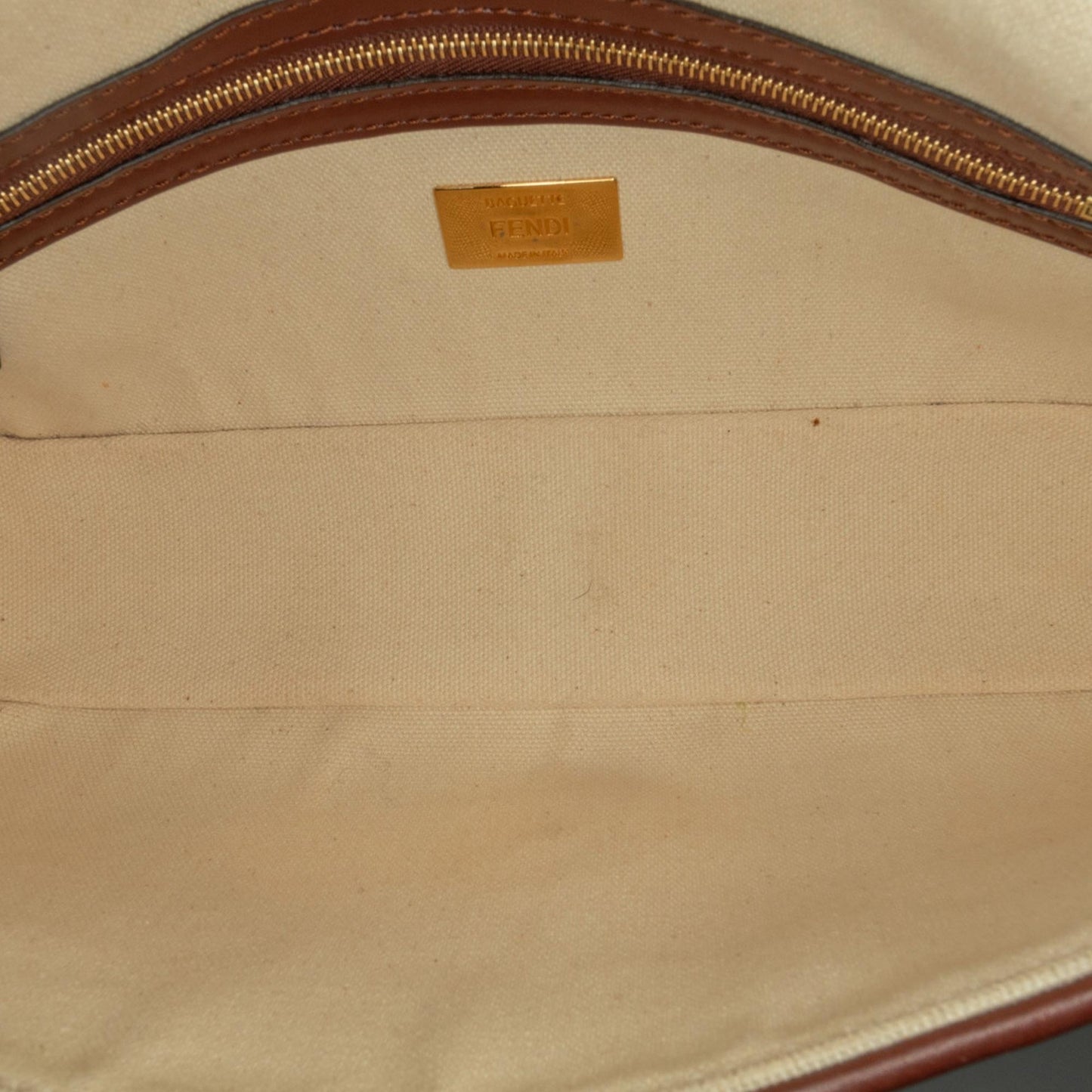Fendi Zucca Embroidered Canvas Baguette Satchel (CbXmDx)