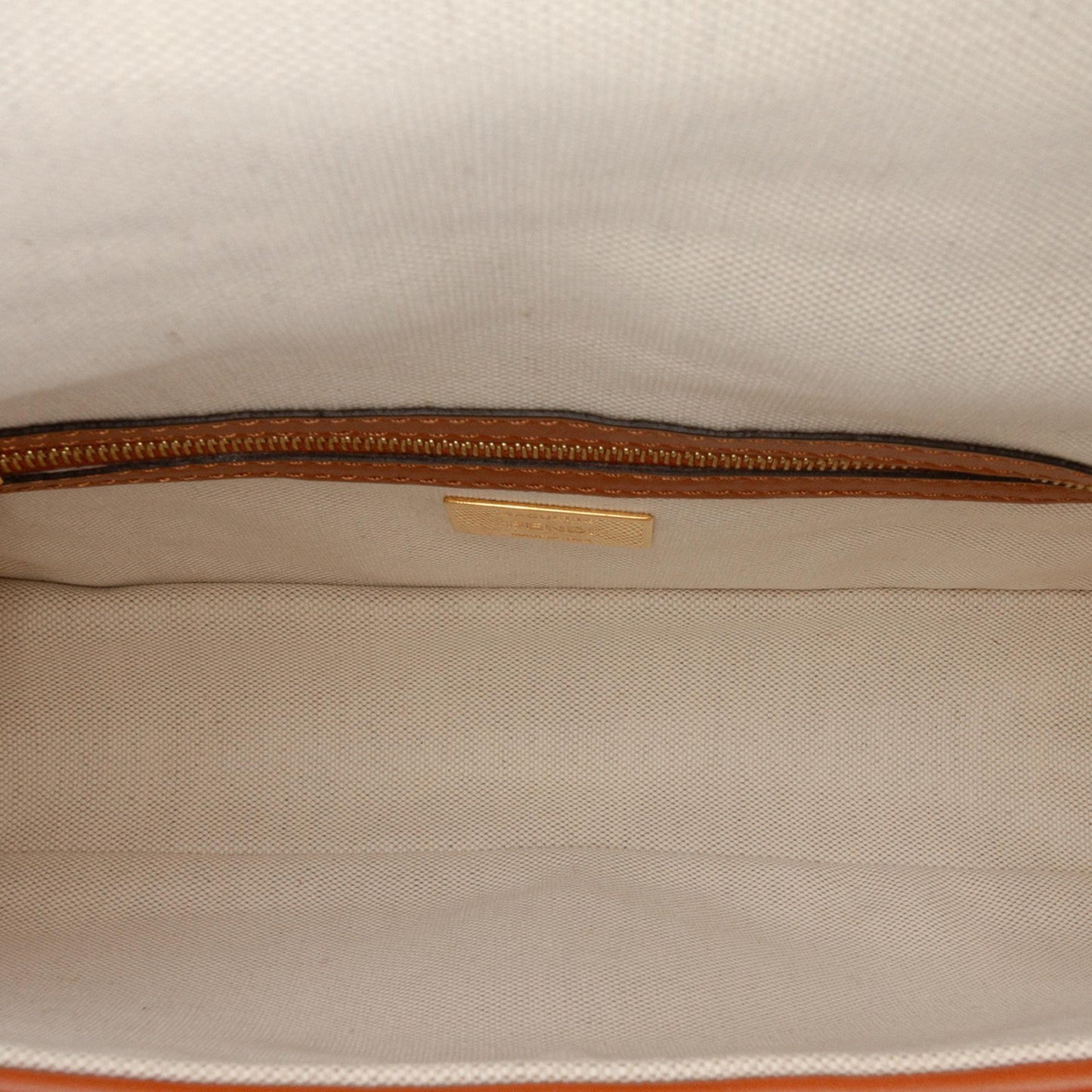 Fendi Zucca Embroidered Canvas Baguette Satchel