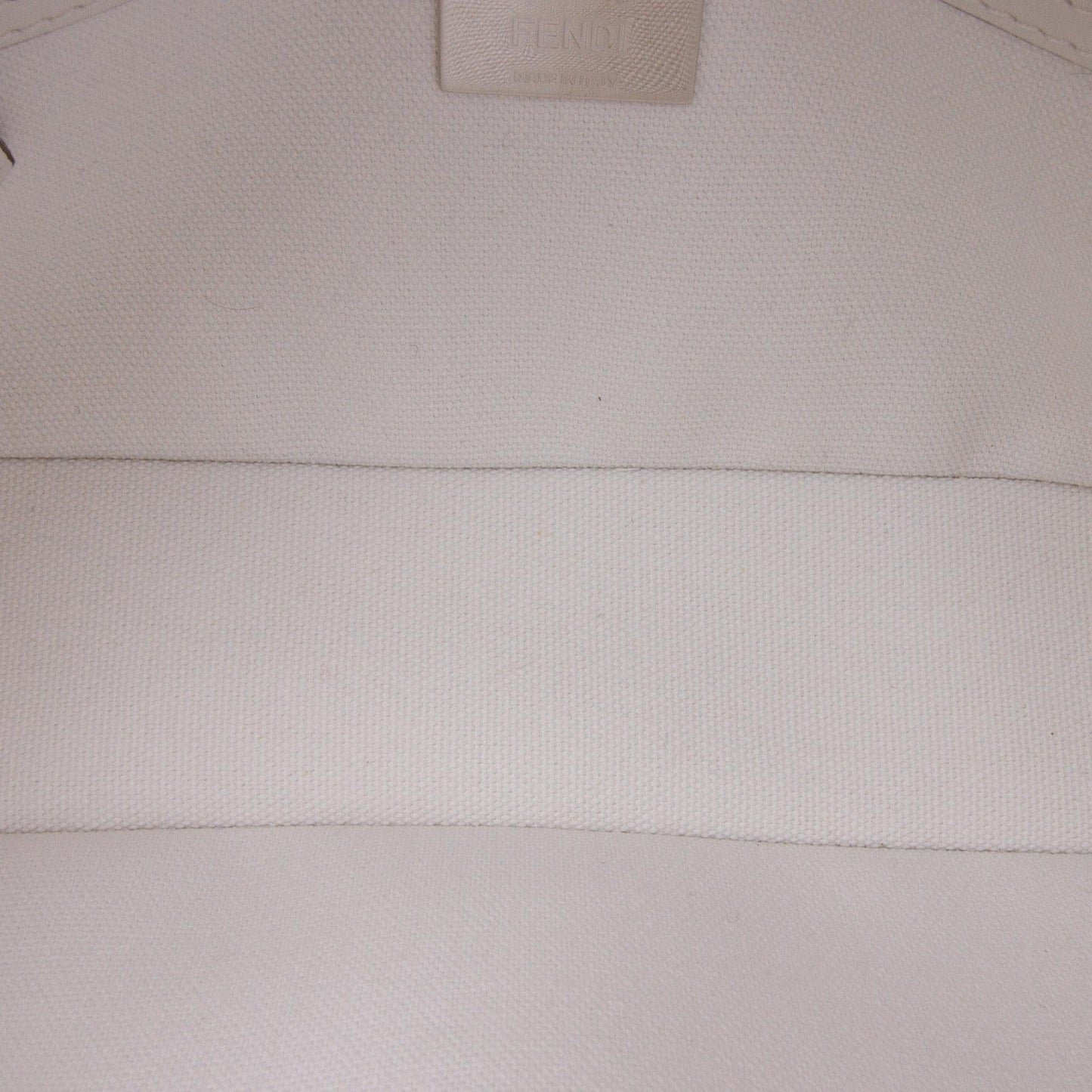 Fendi Zucca Embroidered Canvas Baguette Satchel