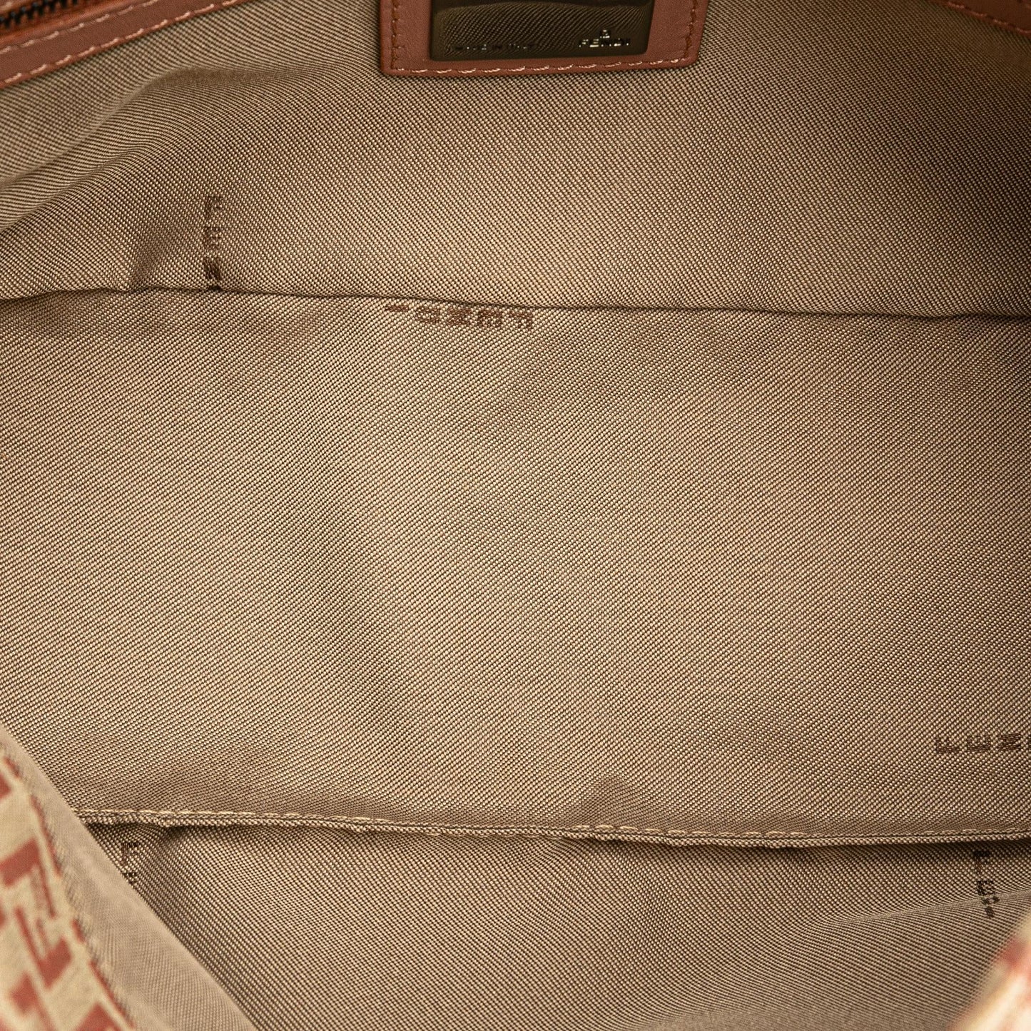 Fendi Zucchino Canvas Double Flap Shoulder Bag (LWyCwh)