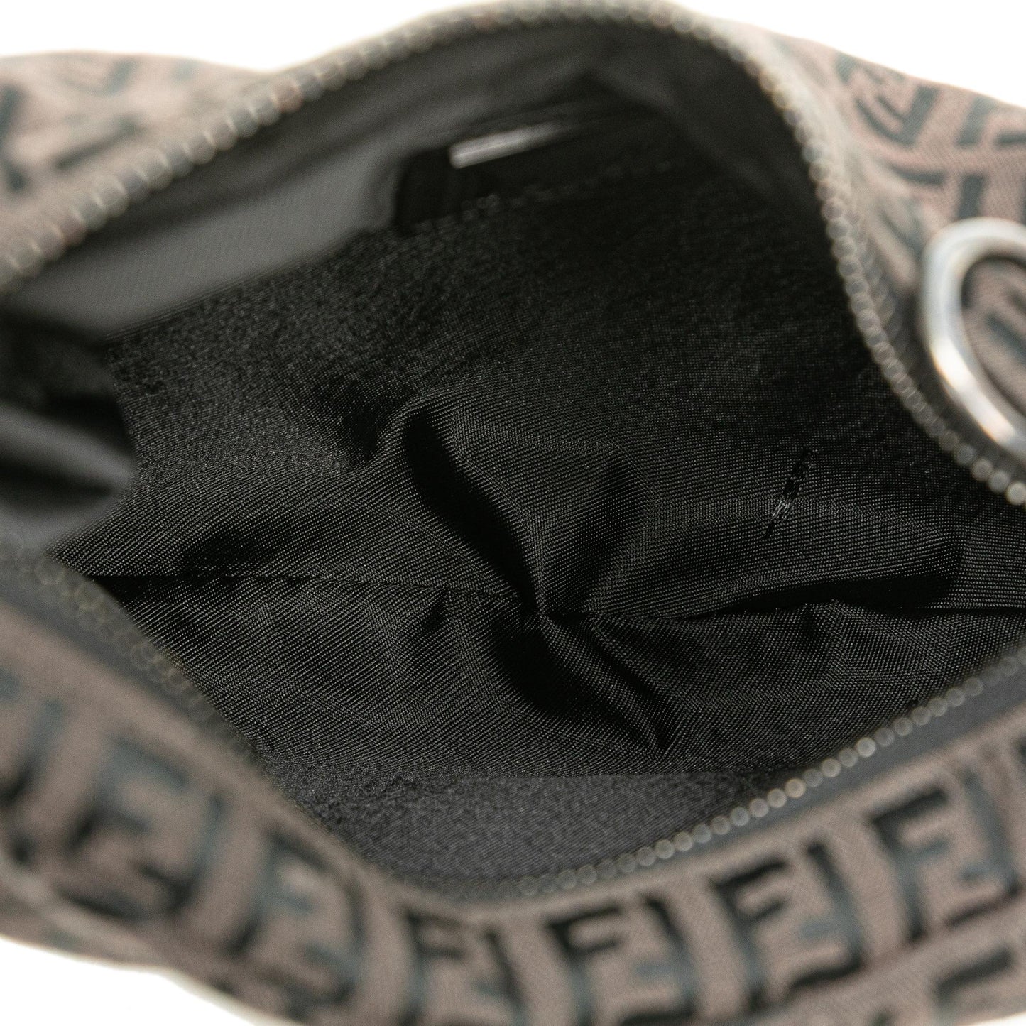 Fendi Zucchino Canvas Oyster Shoulder Bag (MyLE1w)