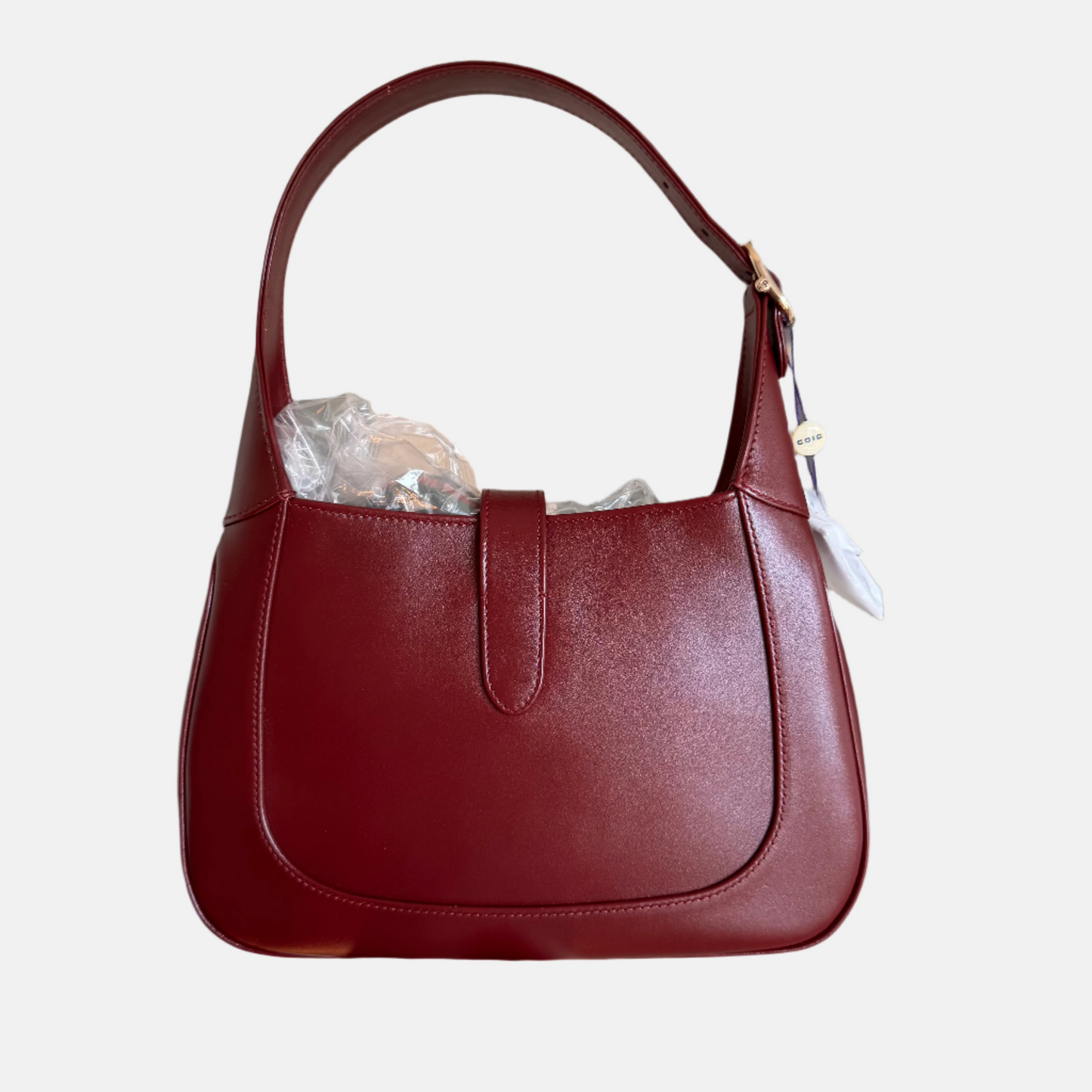 Gucci Jackie 1961 Small Ancora Red Burgundy Leather Shoulder Bag