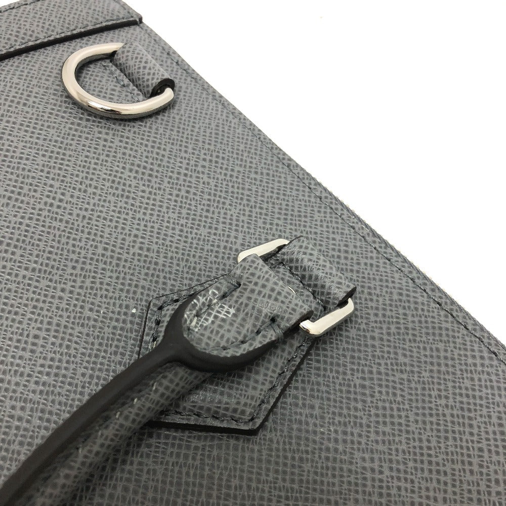 LOUIS VUITTON Business bag Taiga Leather gray Taiga Slim briefcase