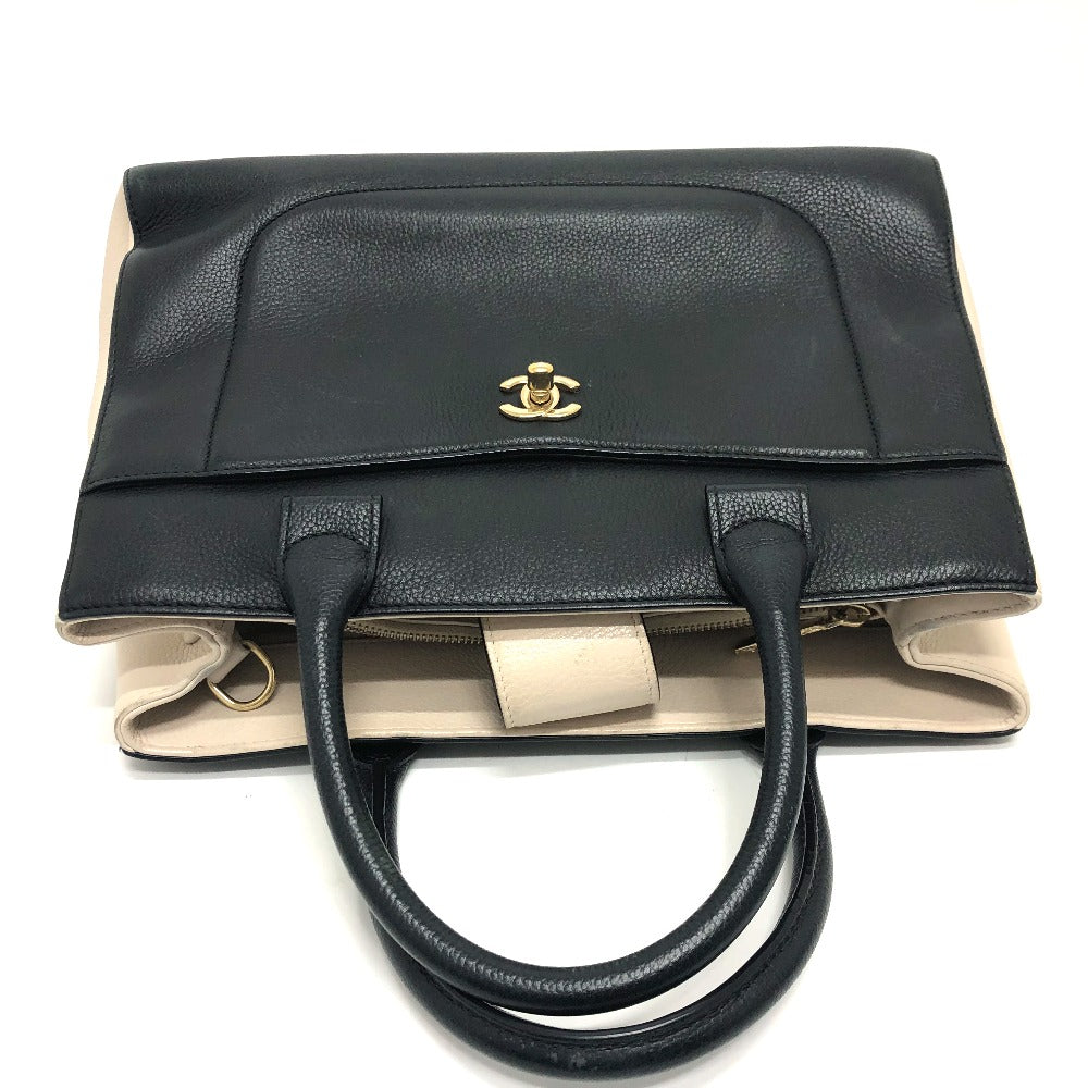 CHANEL Shoulder Bag A69930 leather black CC mark Executive tote Women