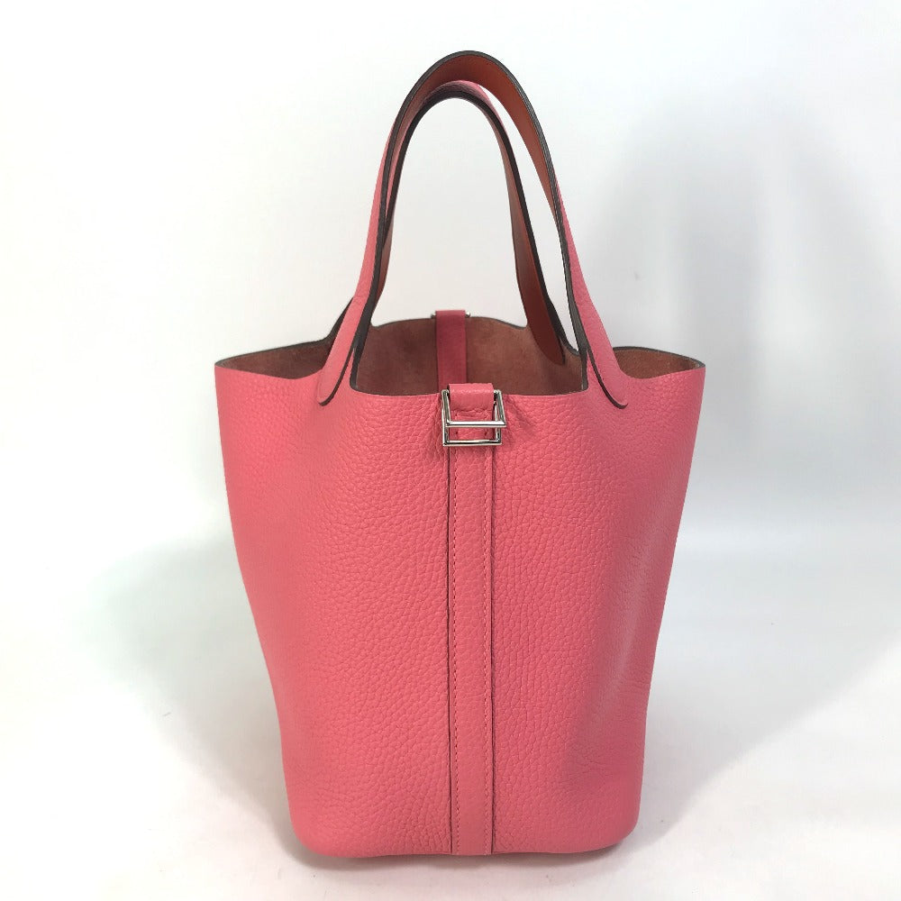 HERMES Handbag Taurillon Clemence pink Pico Tan Lock Ekra PM Women