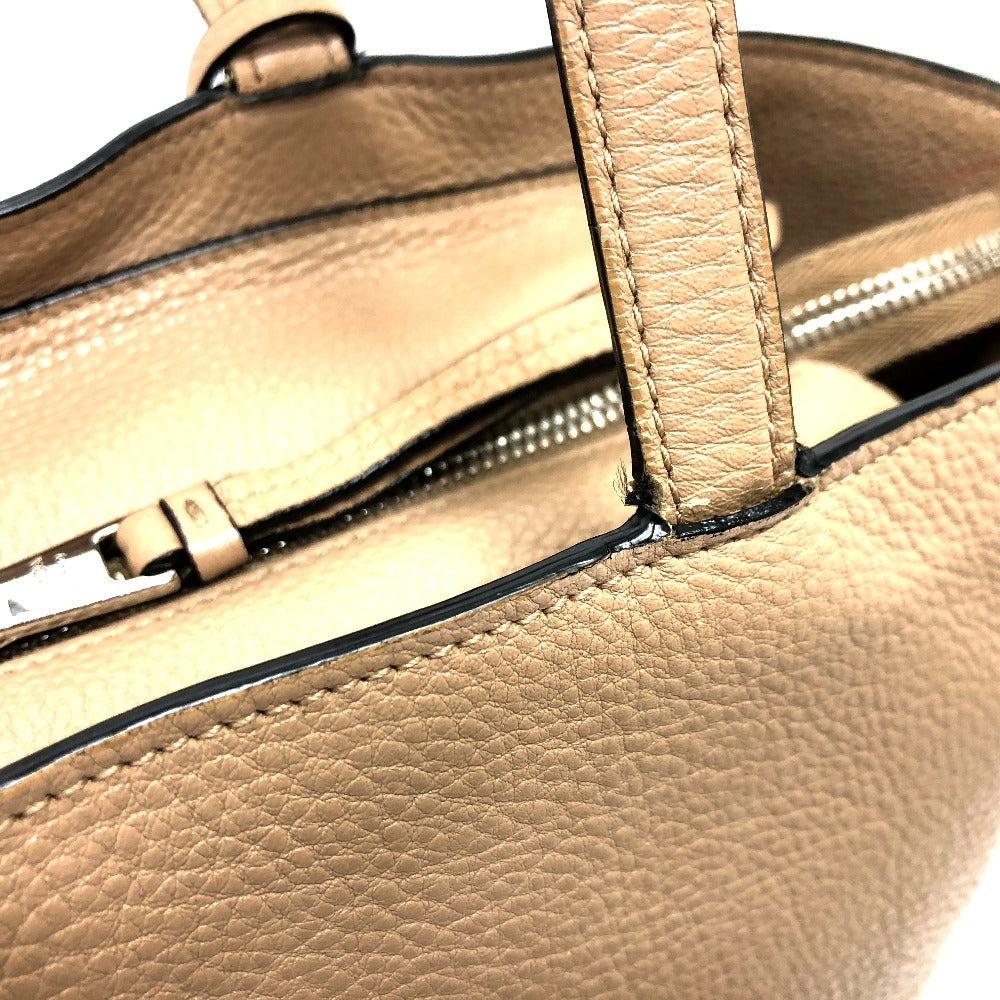 PRADA Tote Bag 1BG203 leather beige logo Women